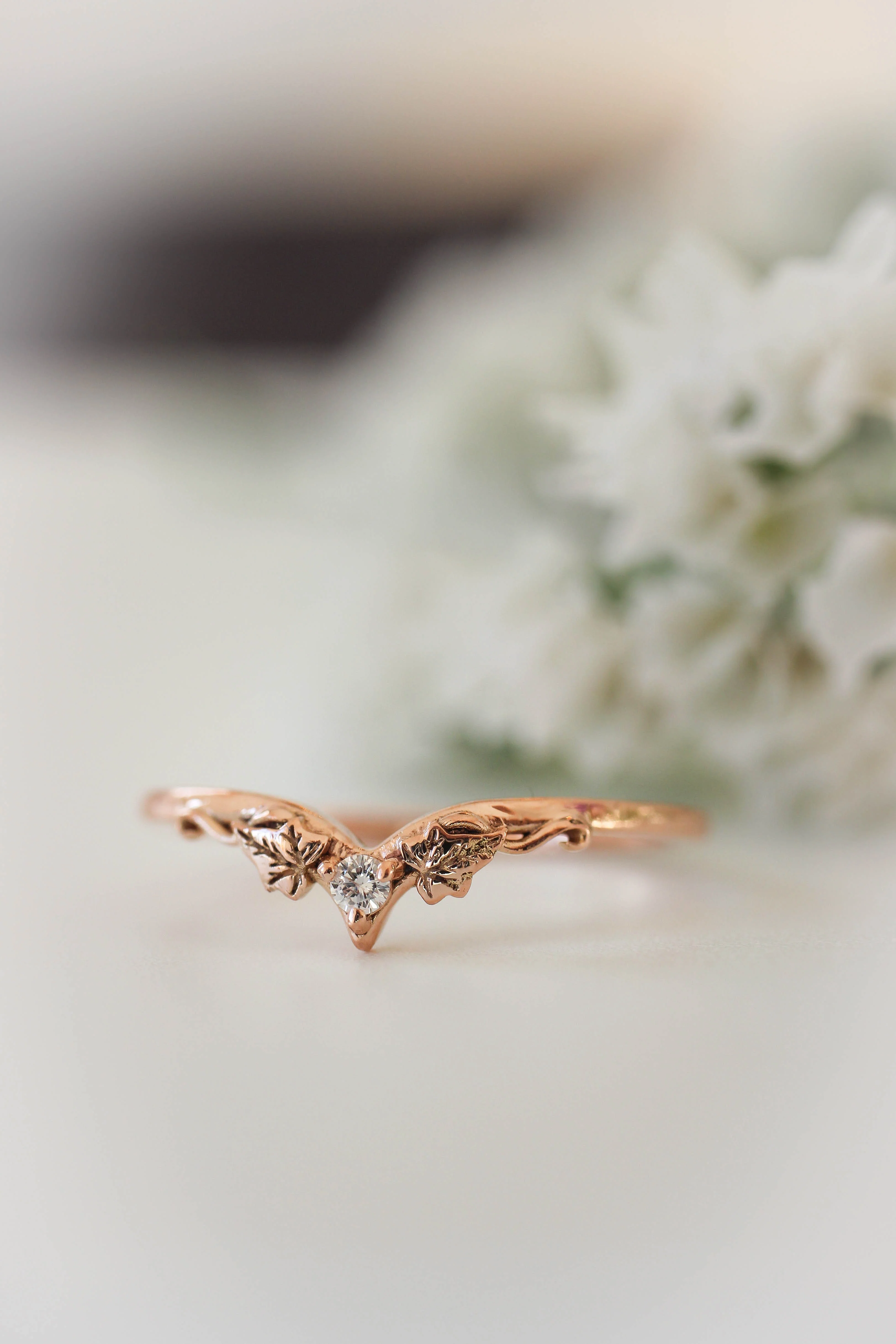 Ariadne | bridal ring set, 5 mm round cut gemstone - Image 10