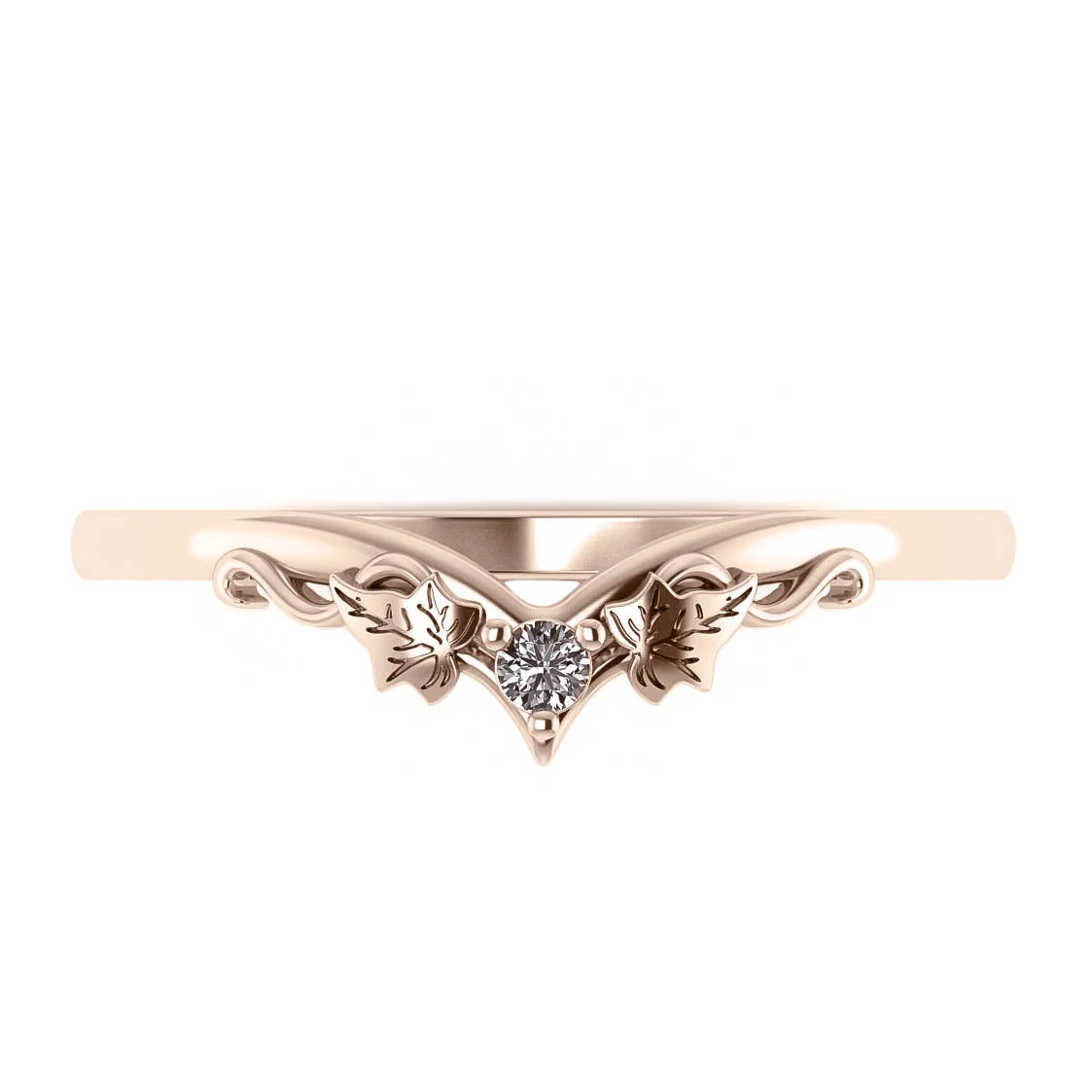 Ariadne | bridal ring set for trillion cut central gemstone - Image 2