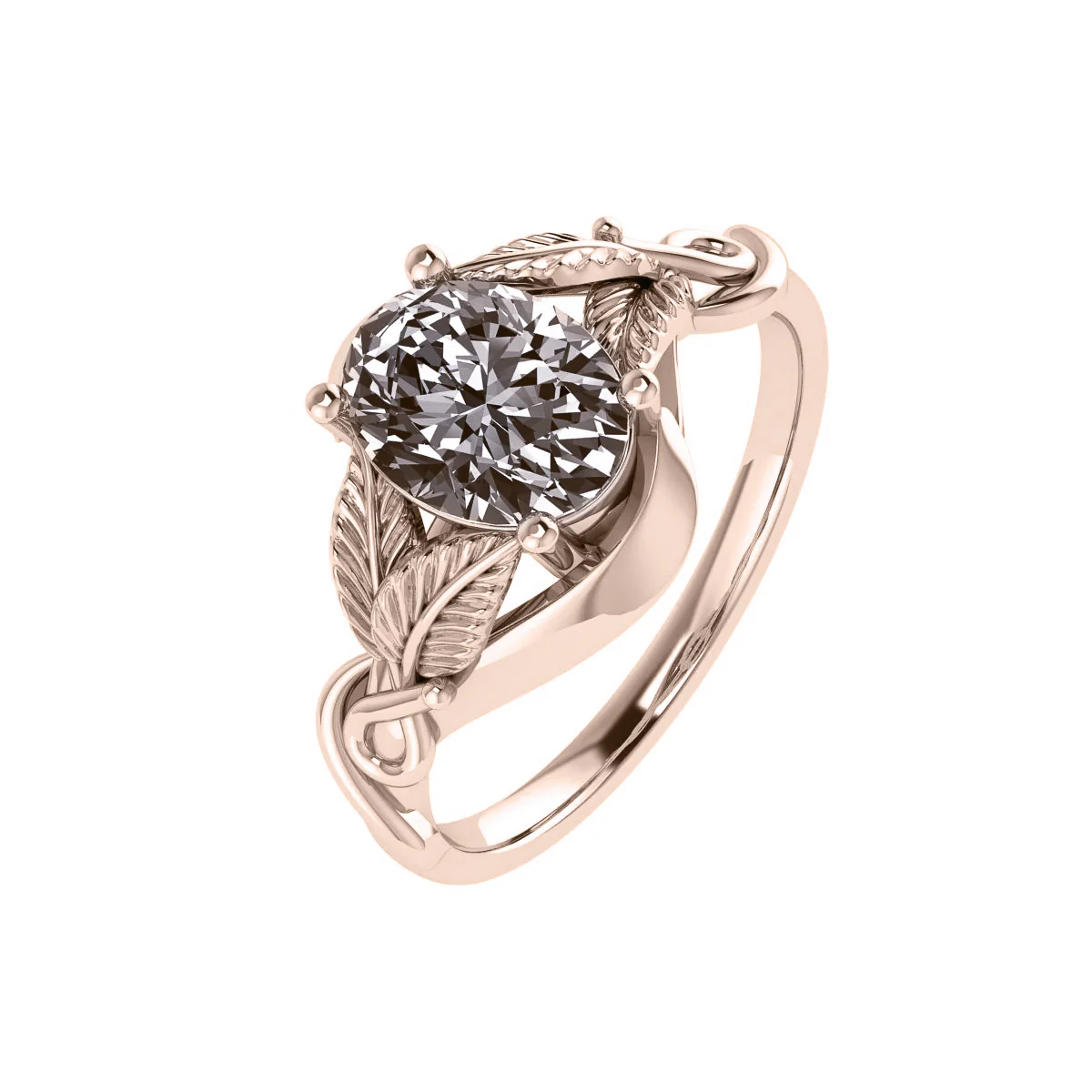Azalea | custom engagement ring setting for oval gemstone 8x6 mm - Image 2