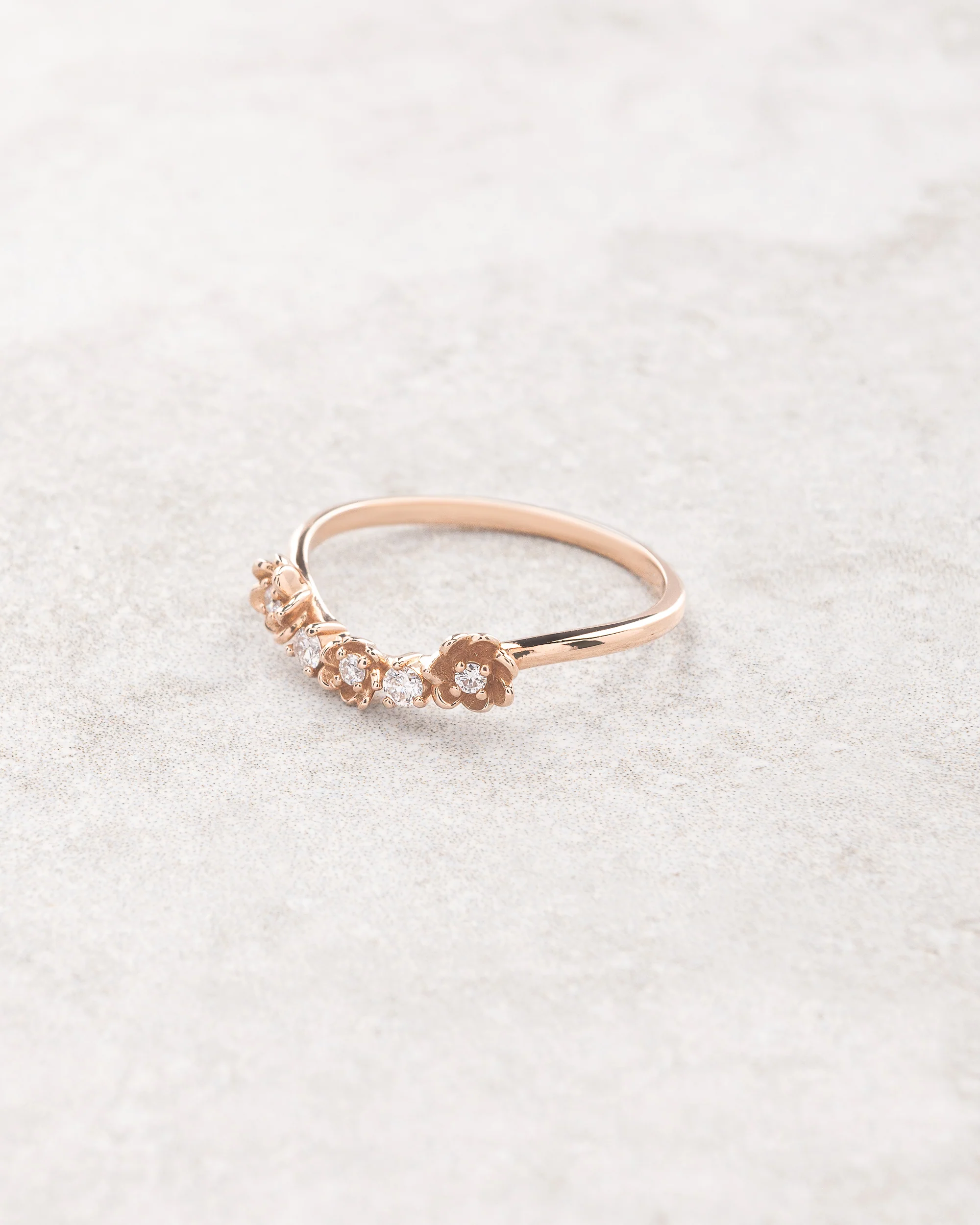 Bridal set with morganite and diamonds / Fiorella - Image 5