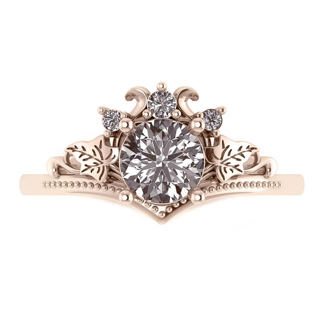 Ariadne | bridal ring set, 6 mm central gemstone - Image 3
