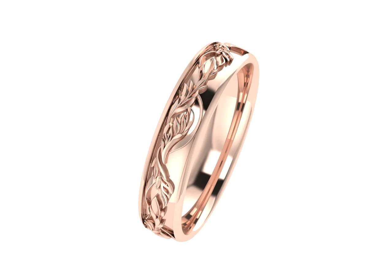 Custom order/MODIFICATION: Japanese Maple band, 5mm - Image 3