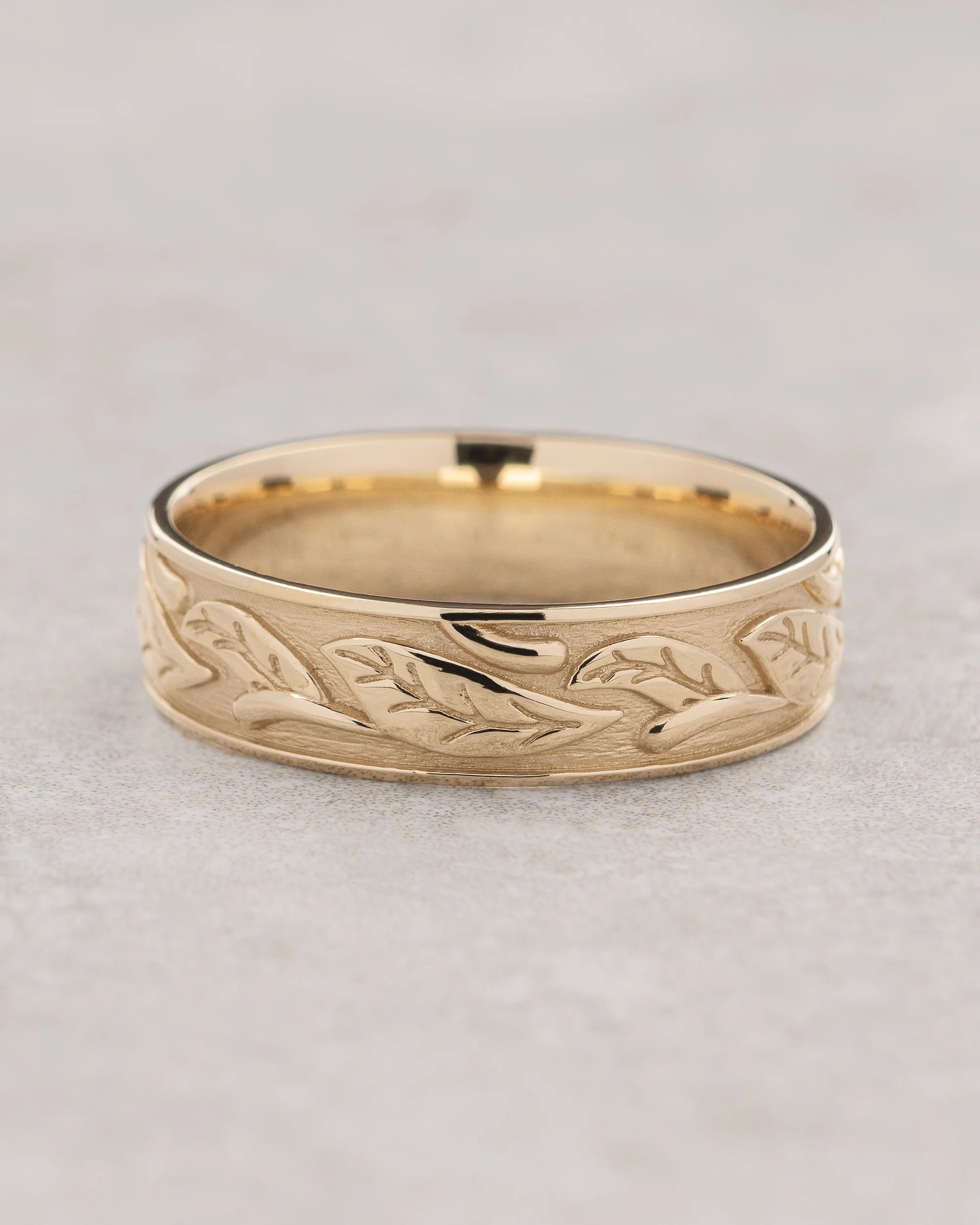 Leaf pattern wedding band, unisex ring / Wisteria & Amelia - Image 3