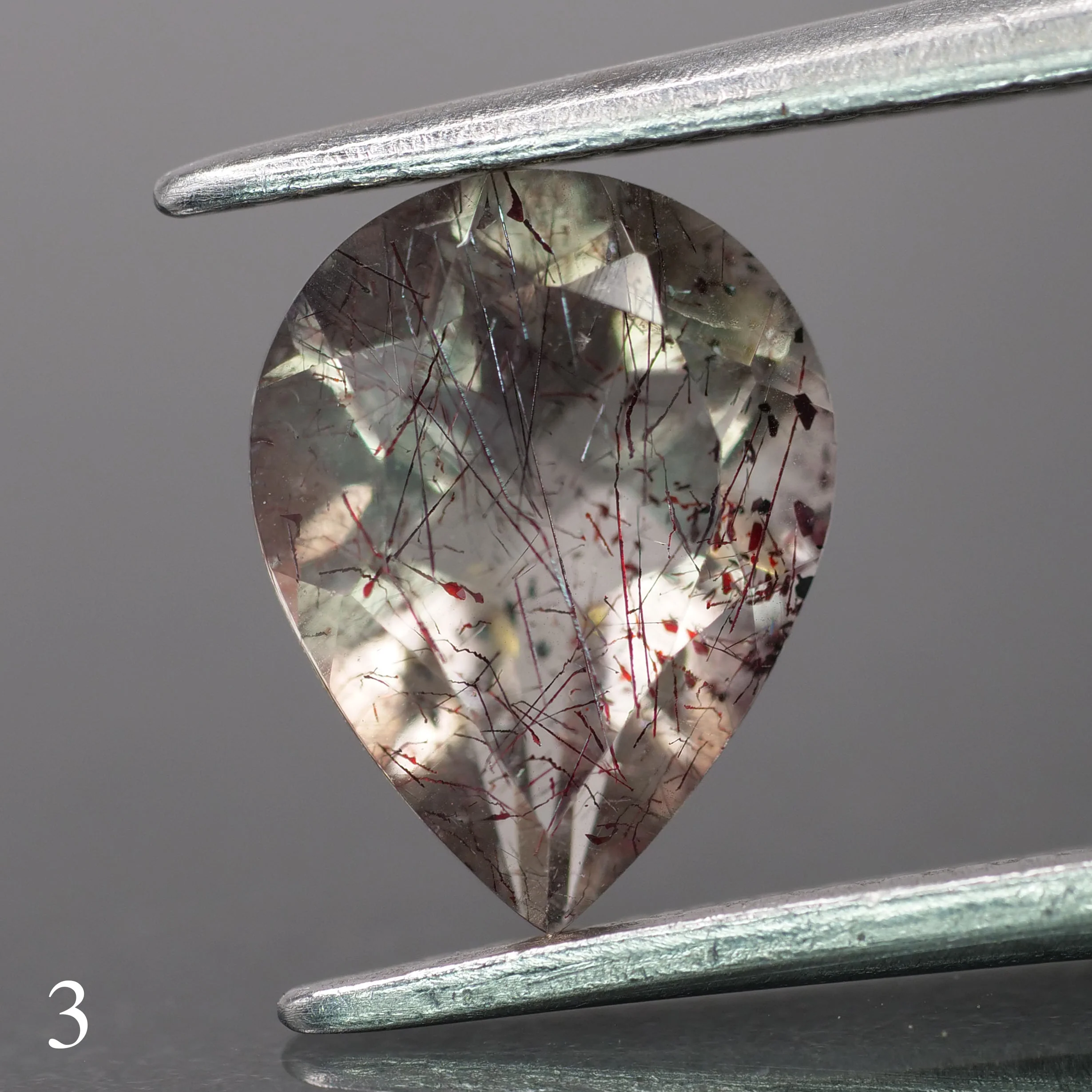 Melody quartz | pear-cut, 9x7mm, 1.3ct - choose yours - Image 4