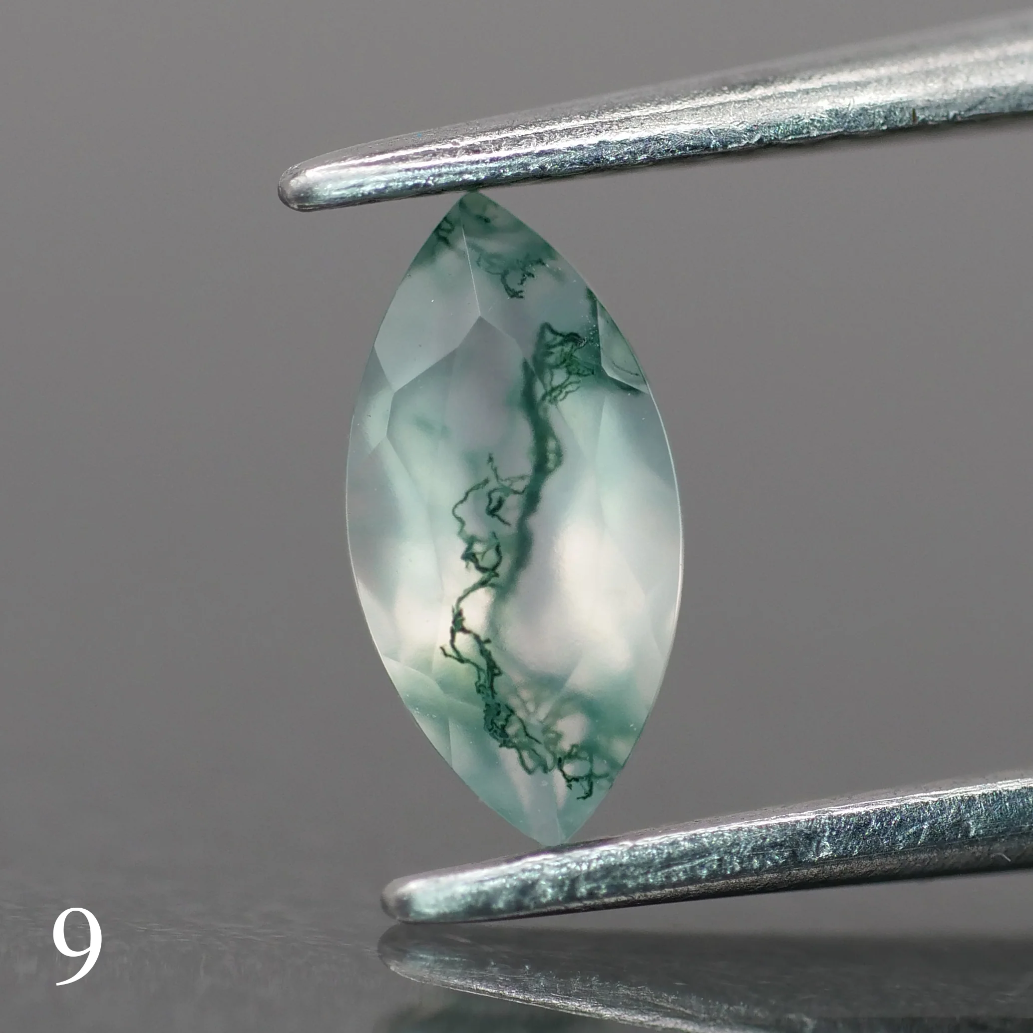 Moss agate | light green color, marquise-cut, 8x4mm, 0.6ct - choose yours - Image 10
