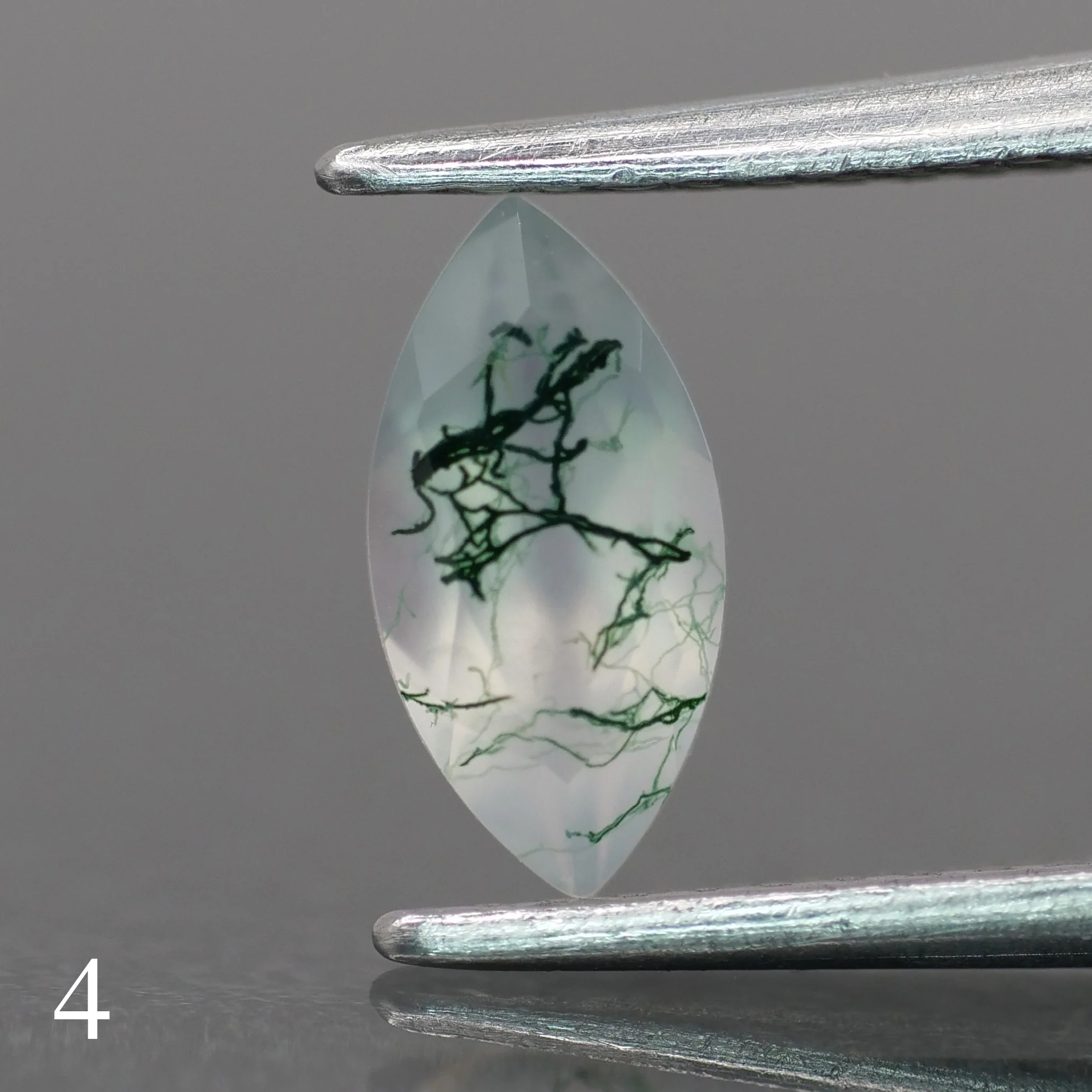 Moss agate | light green color, marquise-cut, 8x4mm, 0.6ct - choose yours - Image 5