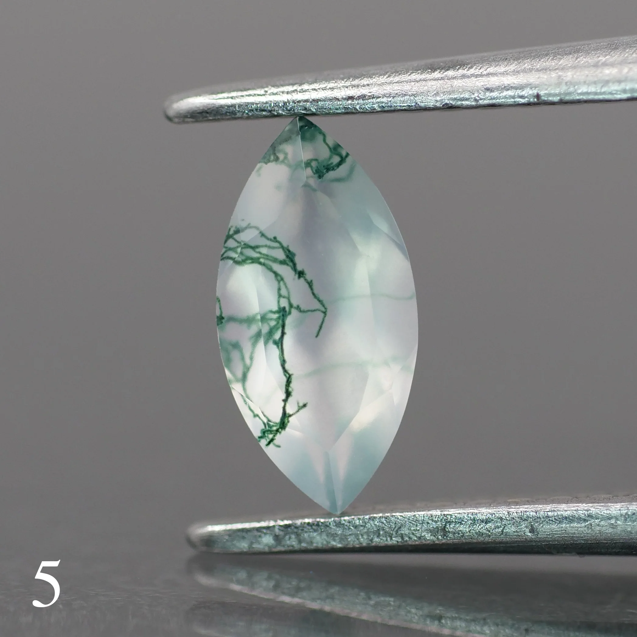 Moss agate | light green color, marquise-cut, 8x4mm, 0.6ct - choose yours - Image 6