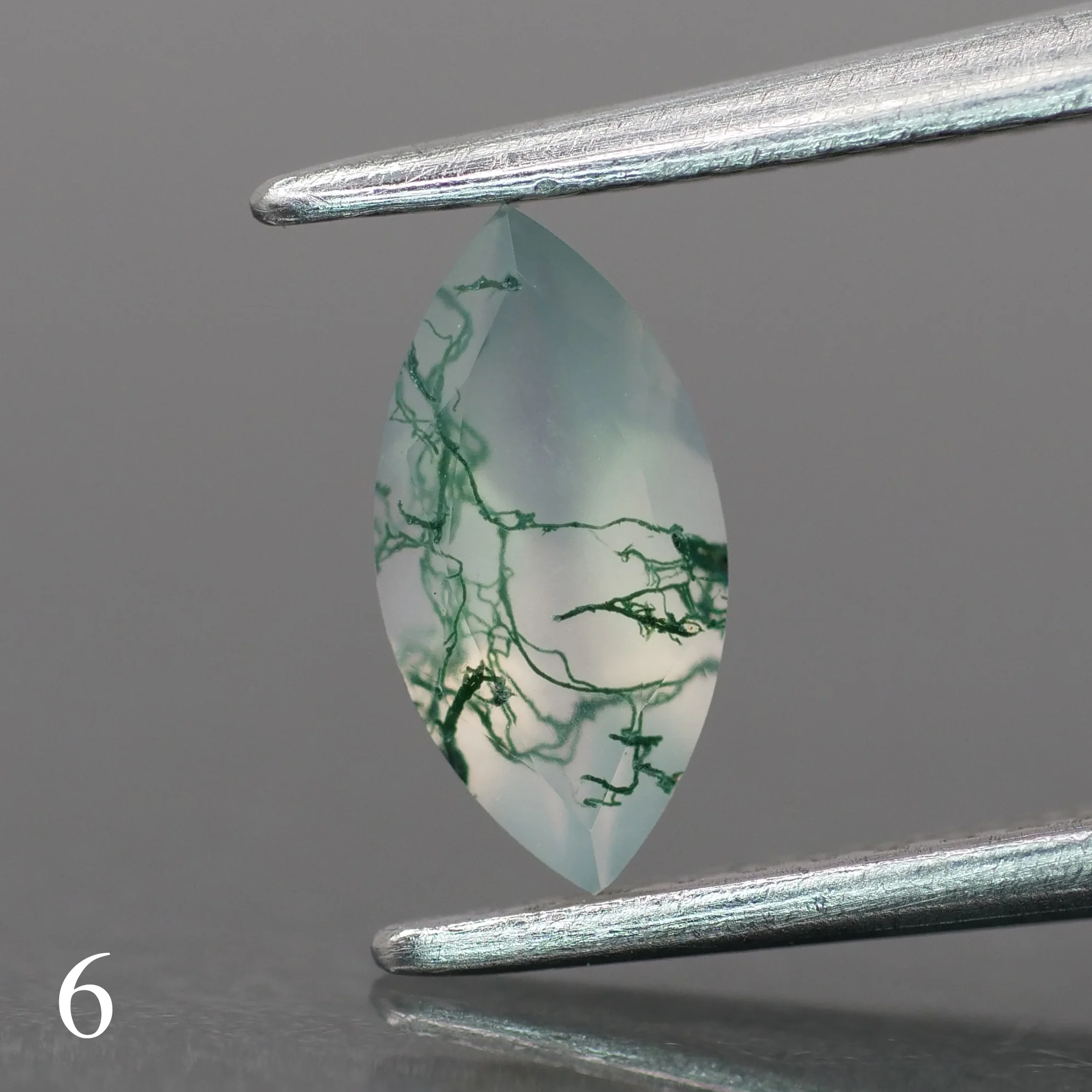 Moss agate | light green color, marquise-cut, 8x4mm, 0.6ct - choose yours - Image 7