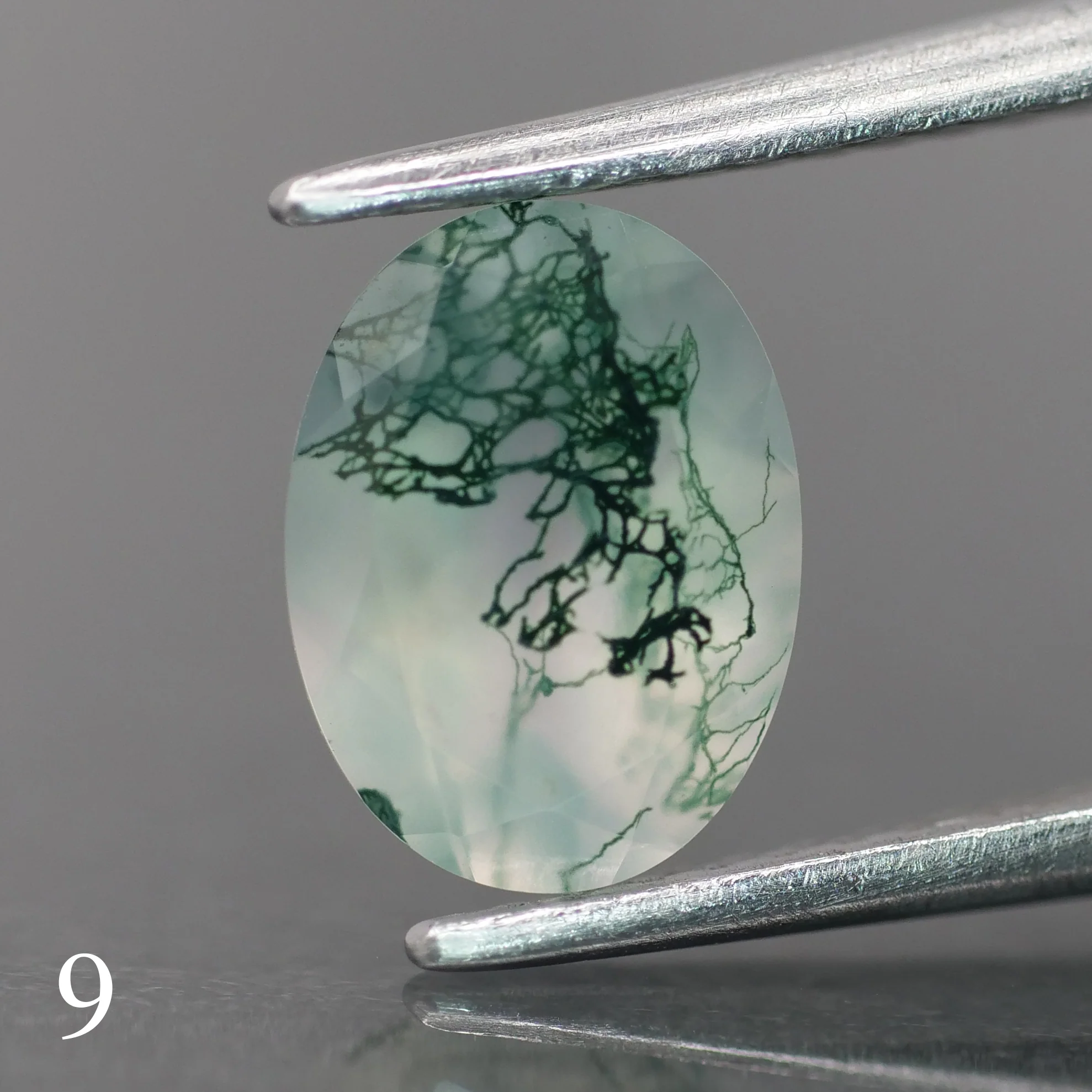 Moss agate | light green color, oval-cut, 8x6mm, 1.1ct - choose yours - Image 10