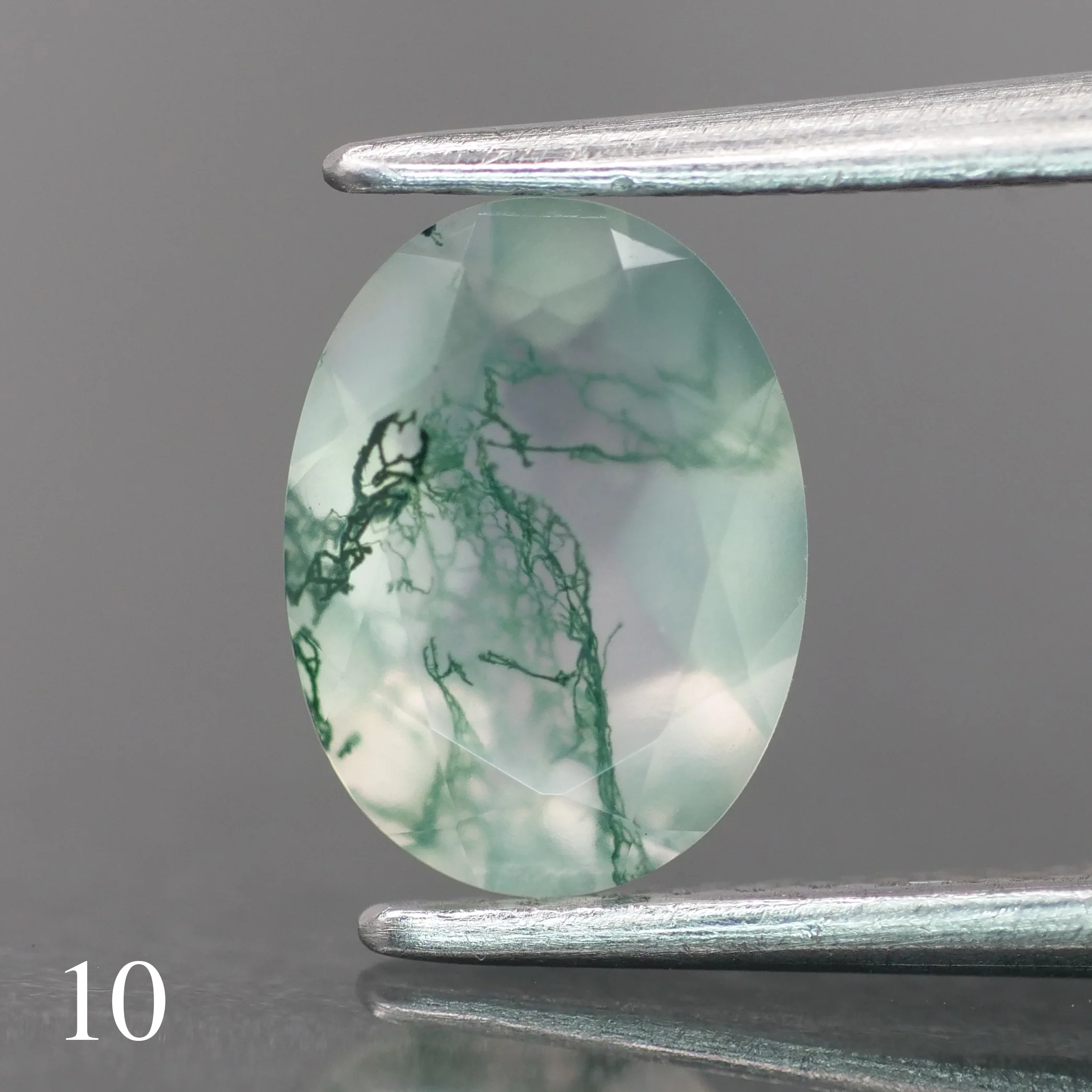Moss agate | light green color, oval-cut, 8x6mm, 1.1ct - choose yours - Image 11