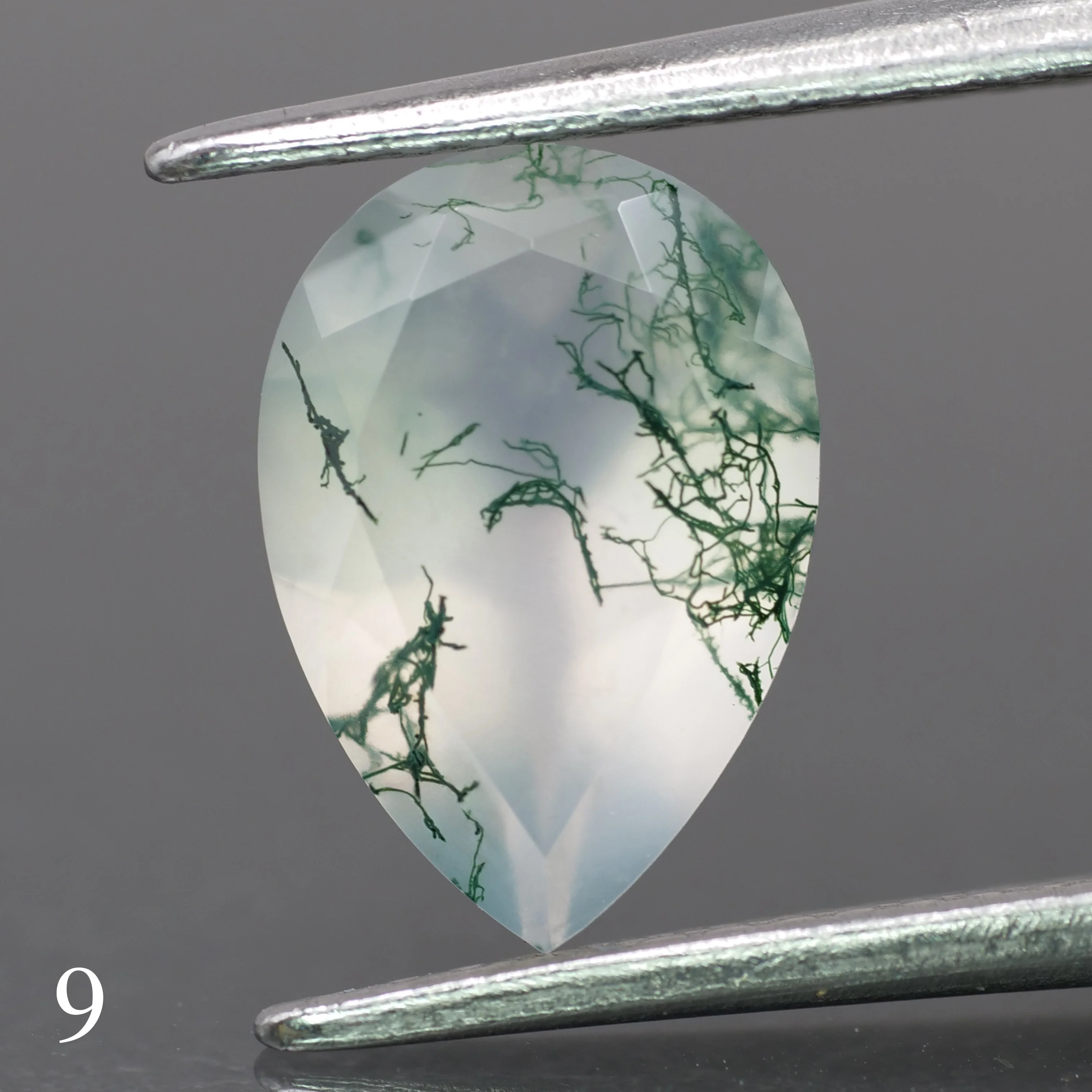 Moss agate | light green color, pear-cut, 10x7mm, 1.6ct - choose yours - Image 10