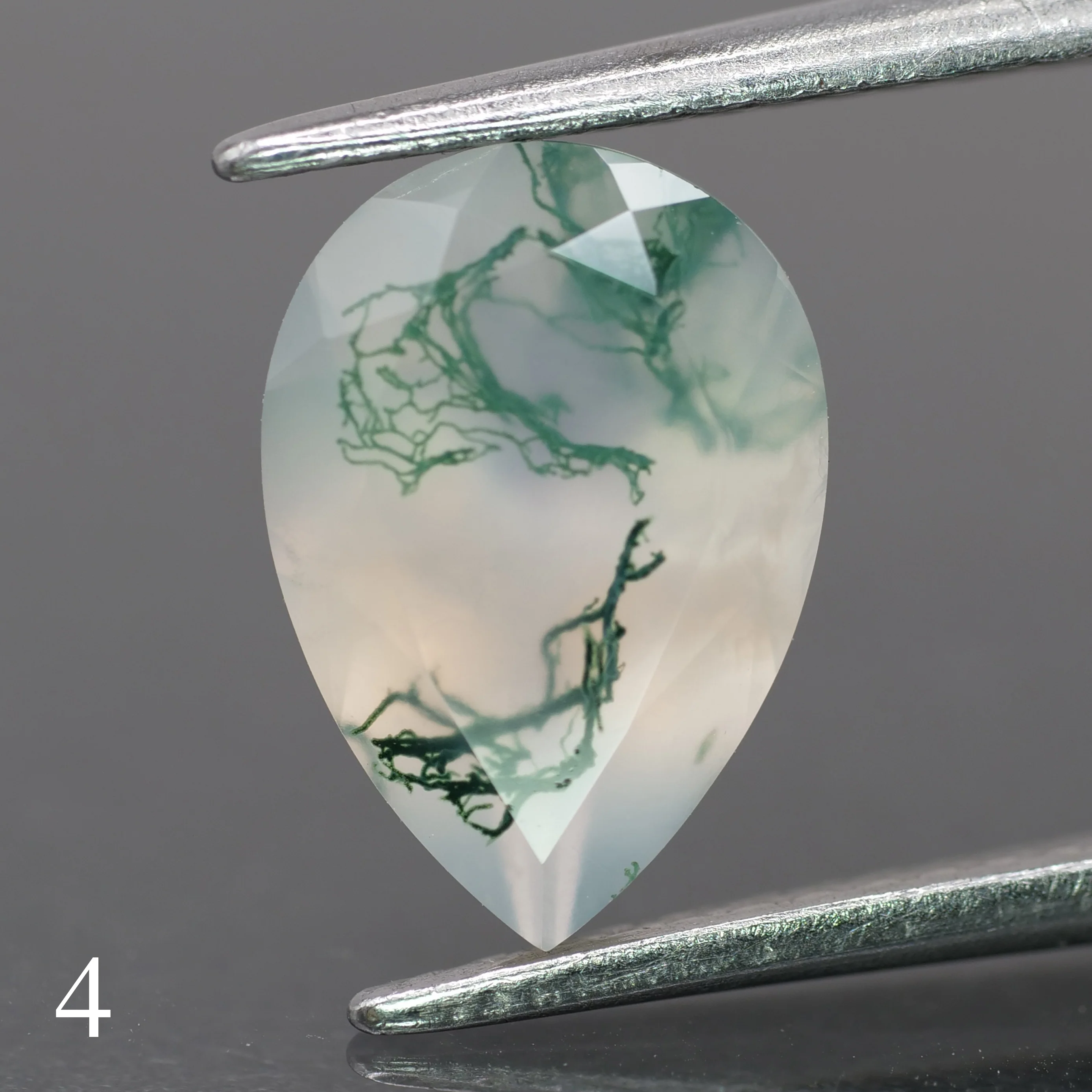 Moss agate | light green color, pear-cut, 10x7mm, 1.6ct - choose yours - Image 5