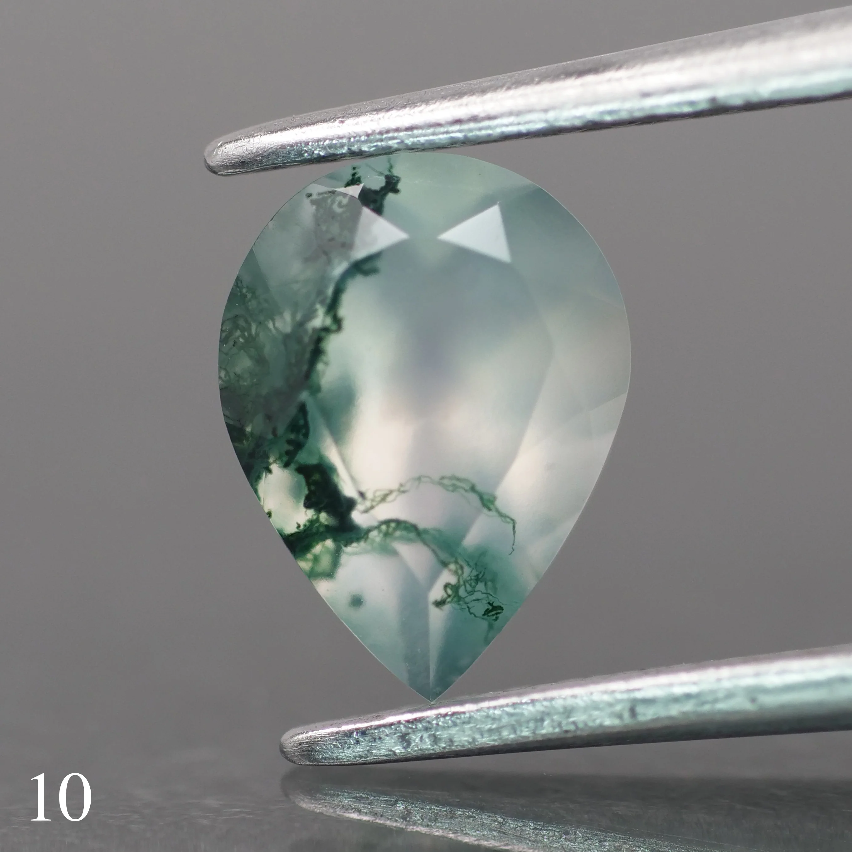 Moss agate | light green color, pear-cut, 8x6mm, 0.80ct - choose yours - Image 11