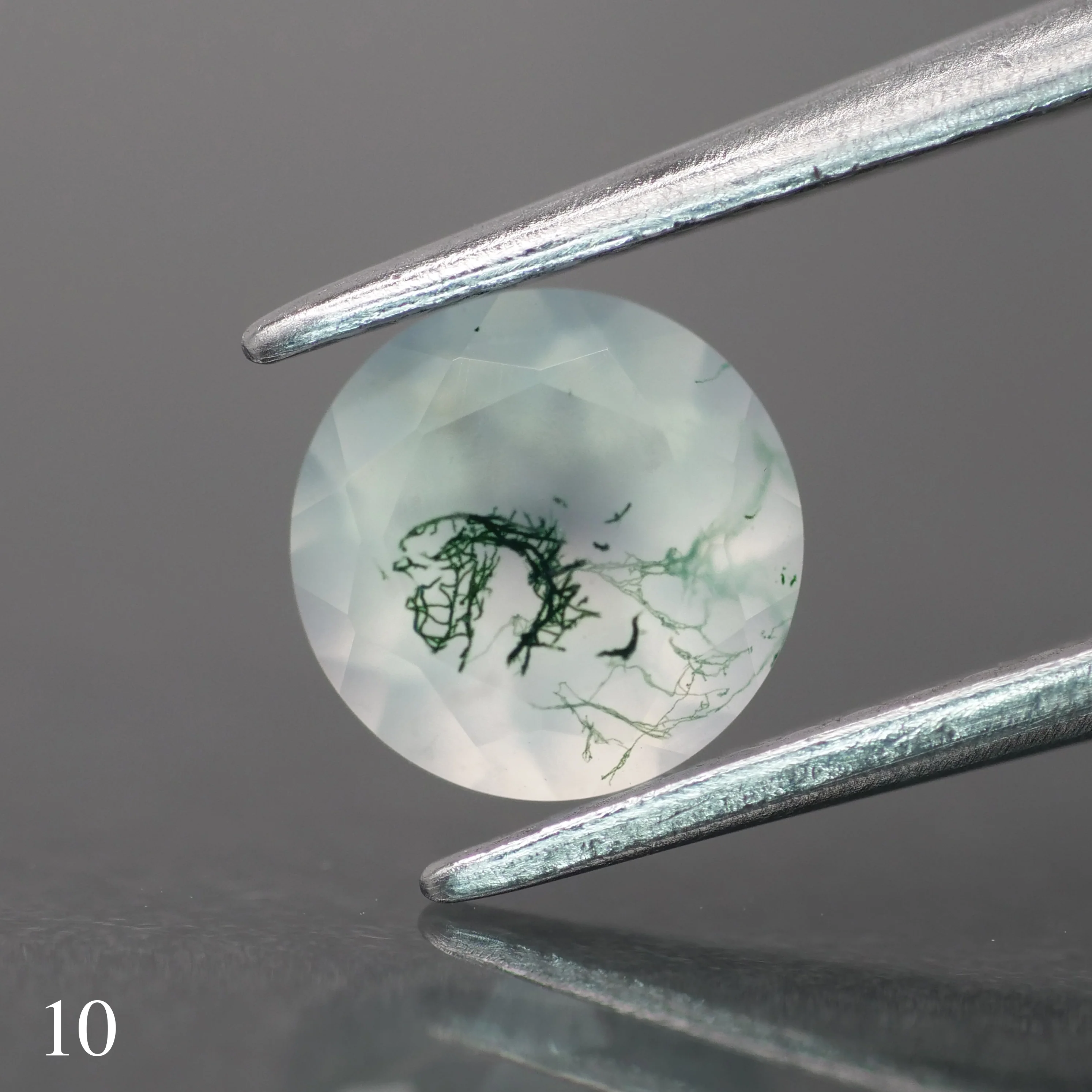 Moss agate | light green color, round-cut, 6.5mm, 1ct - choose yours - Image 11
