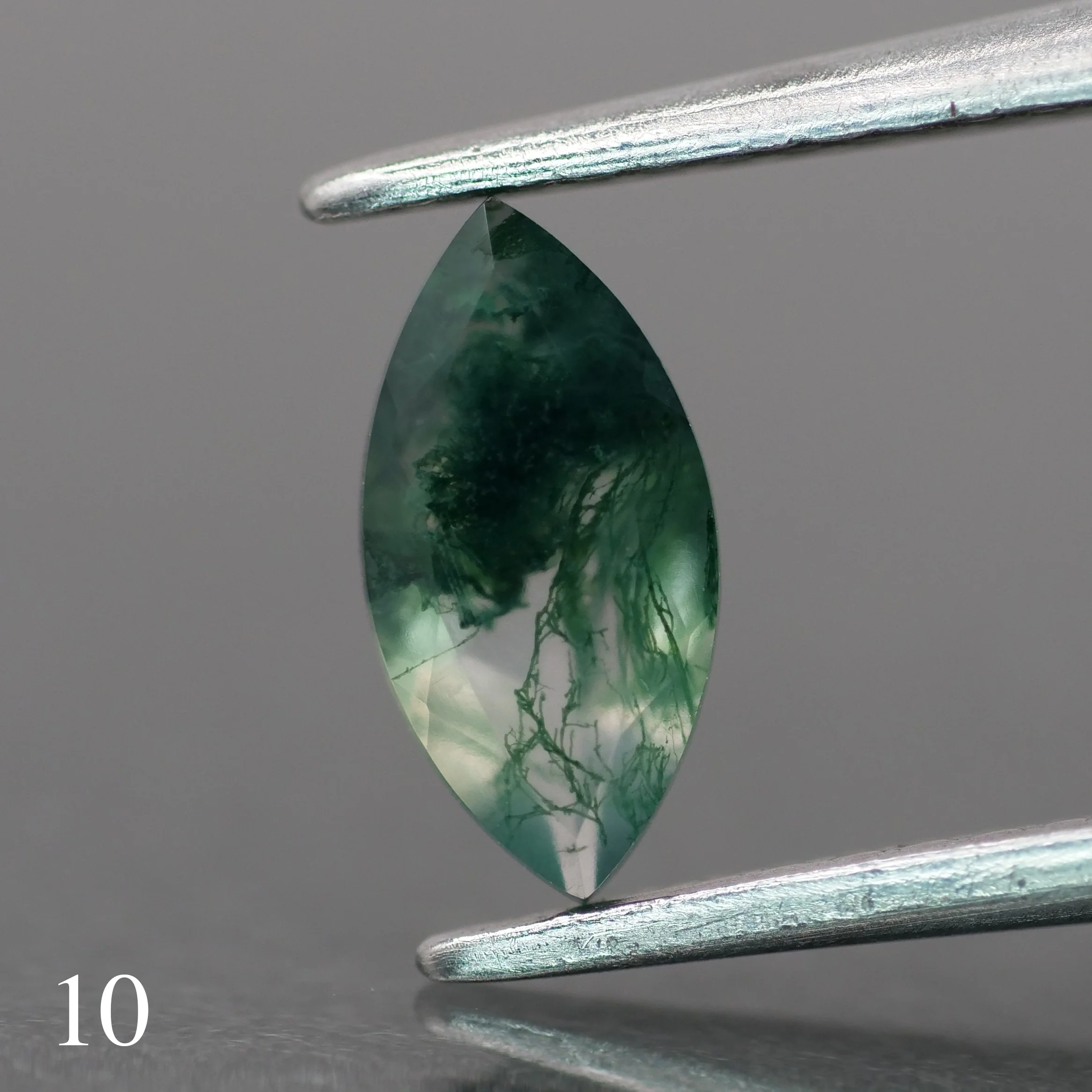 Moss agate | green color, marquise-cut, 8x4mm, 0.6ct - choose yours - Image 10