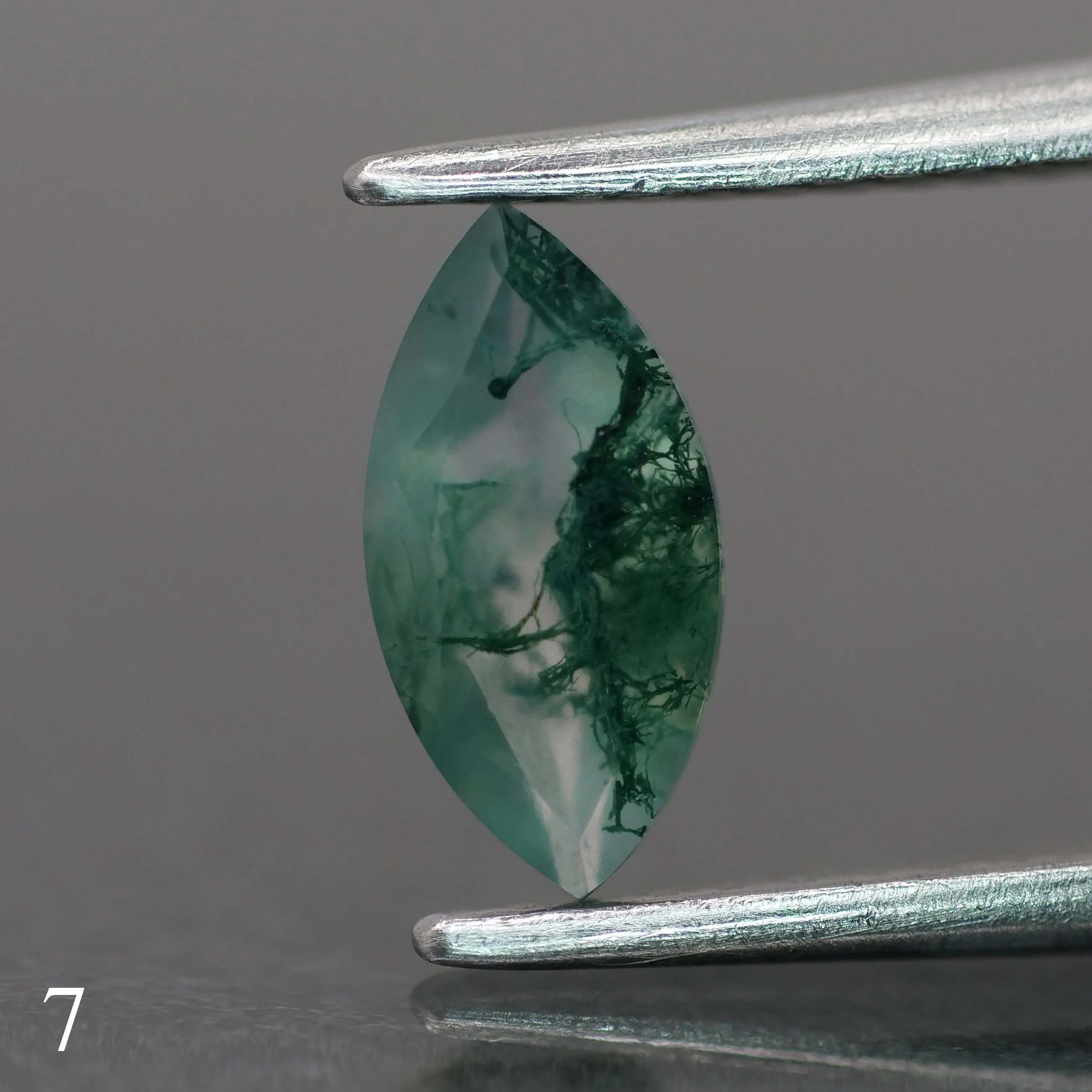 Moss agate | green color, marquise-cut, 8x4mm, 0.6ct - choose yours - Image 7