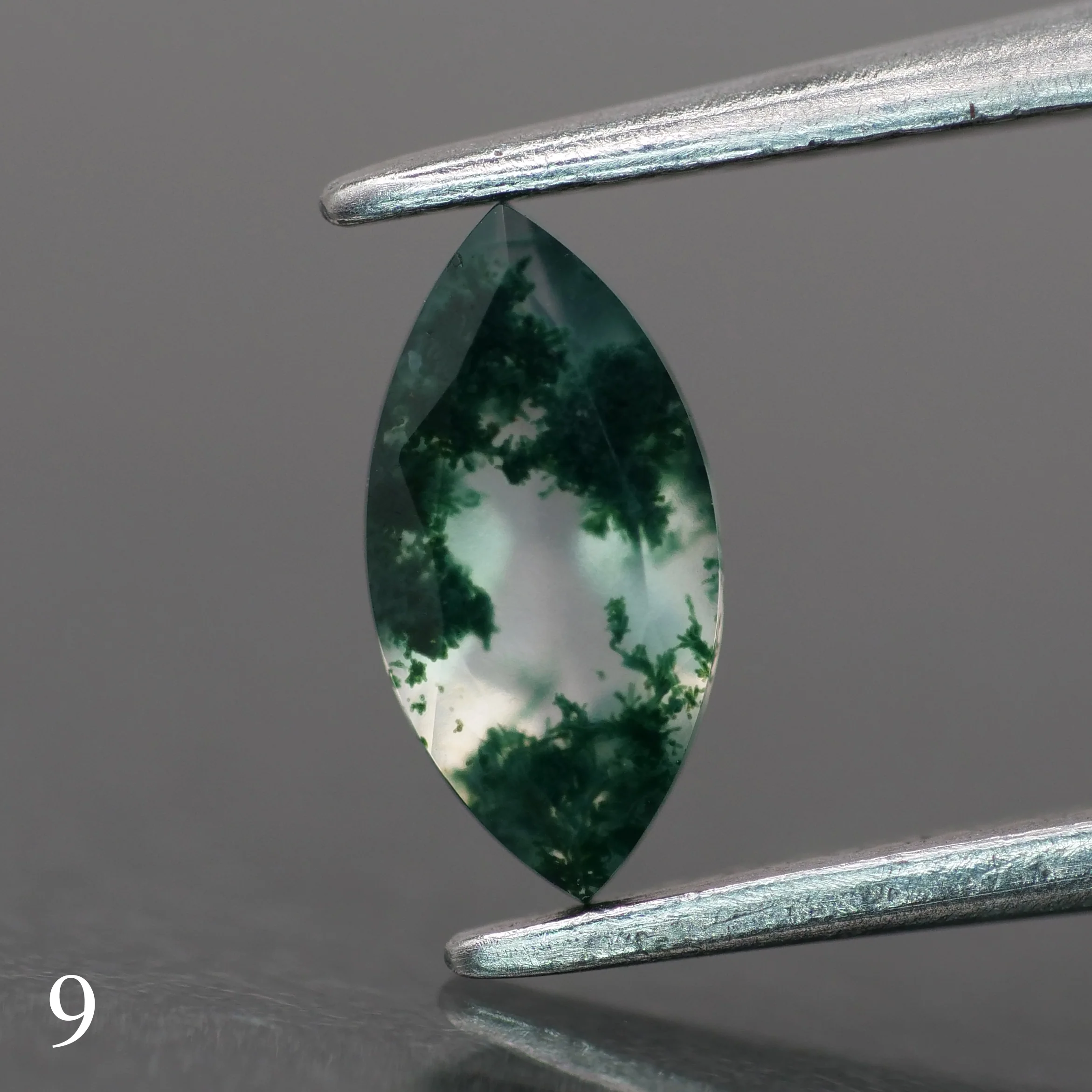 Moss agate | green color, marquise-cut, 8x4mm, 0.6ct - choose yours - Image 9