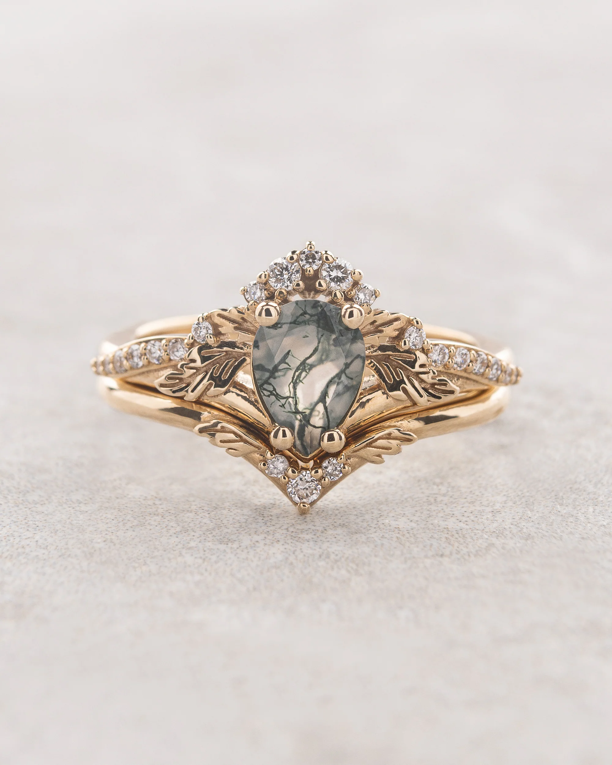 Nature inspired wedding ring / matching band for Amelia - Image 3