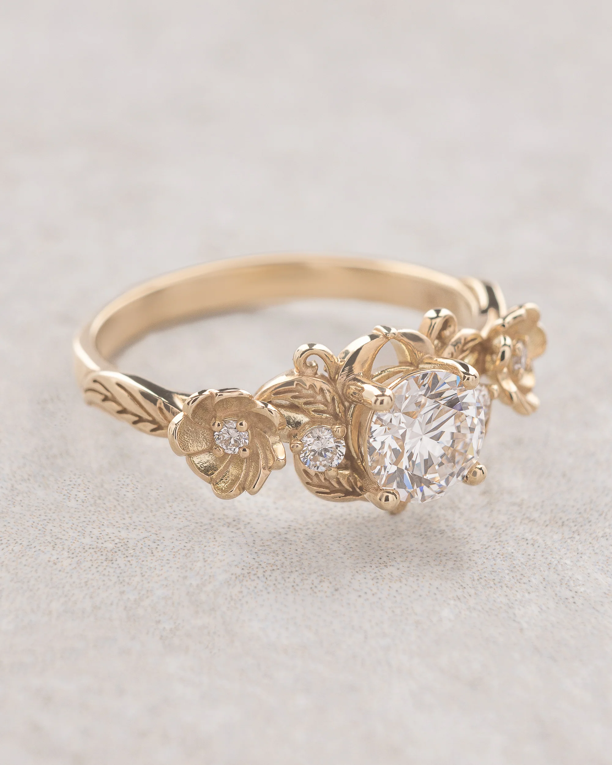 Solid gold lab grown diamond bridal set / Adelina - Image 5