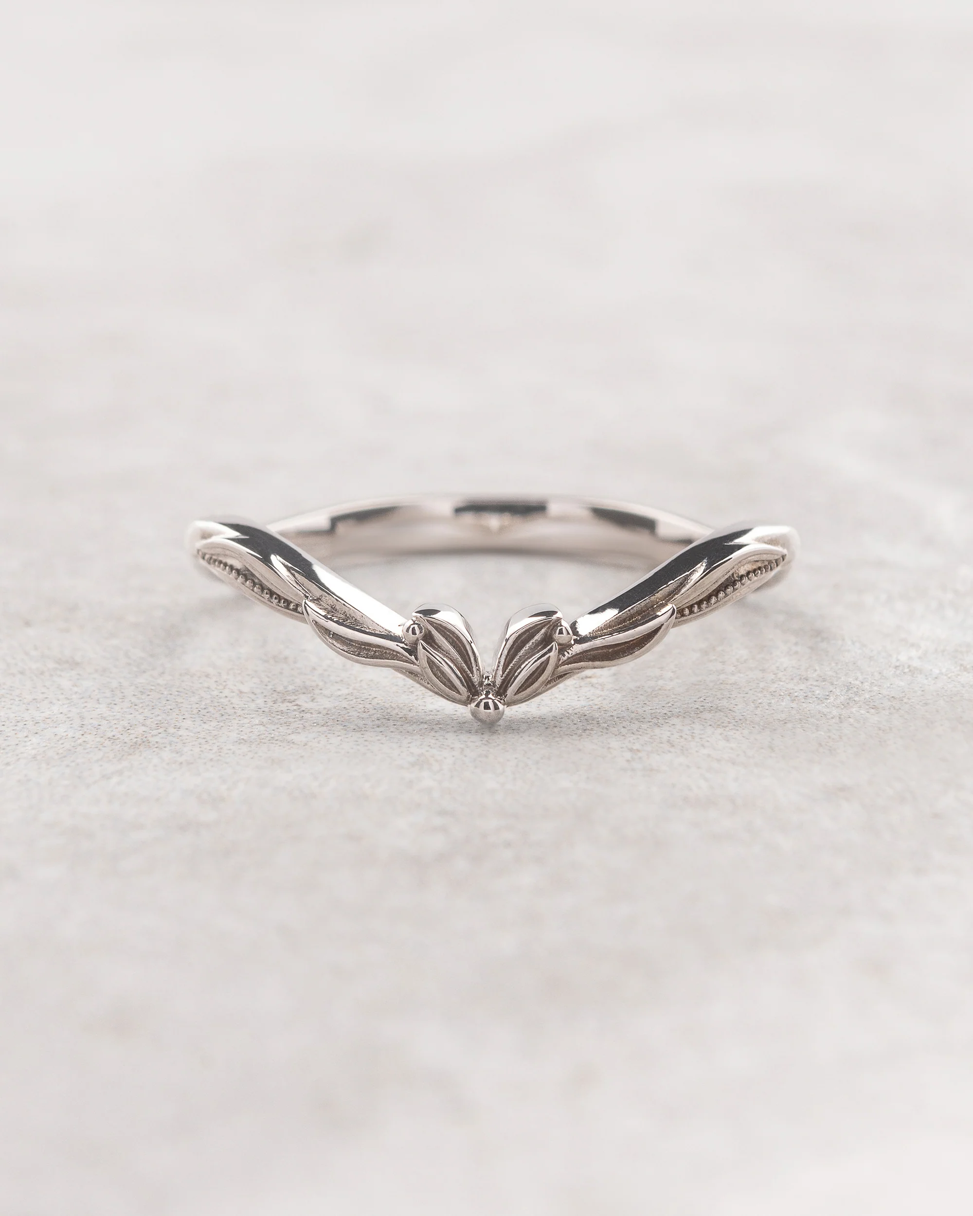READY TO SHIP Adonis matching wedding band in 14K white gold RING SIZE 5.5 - 8.5 US