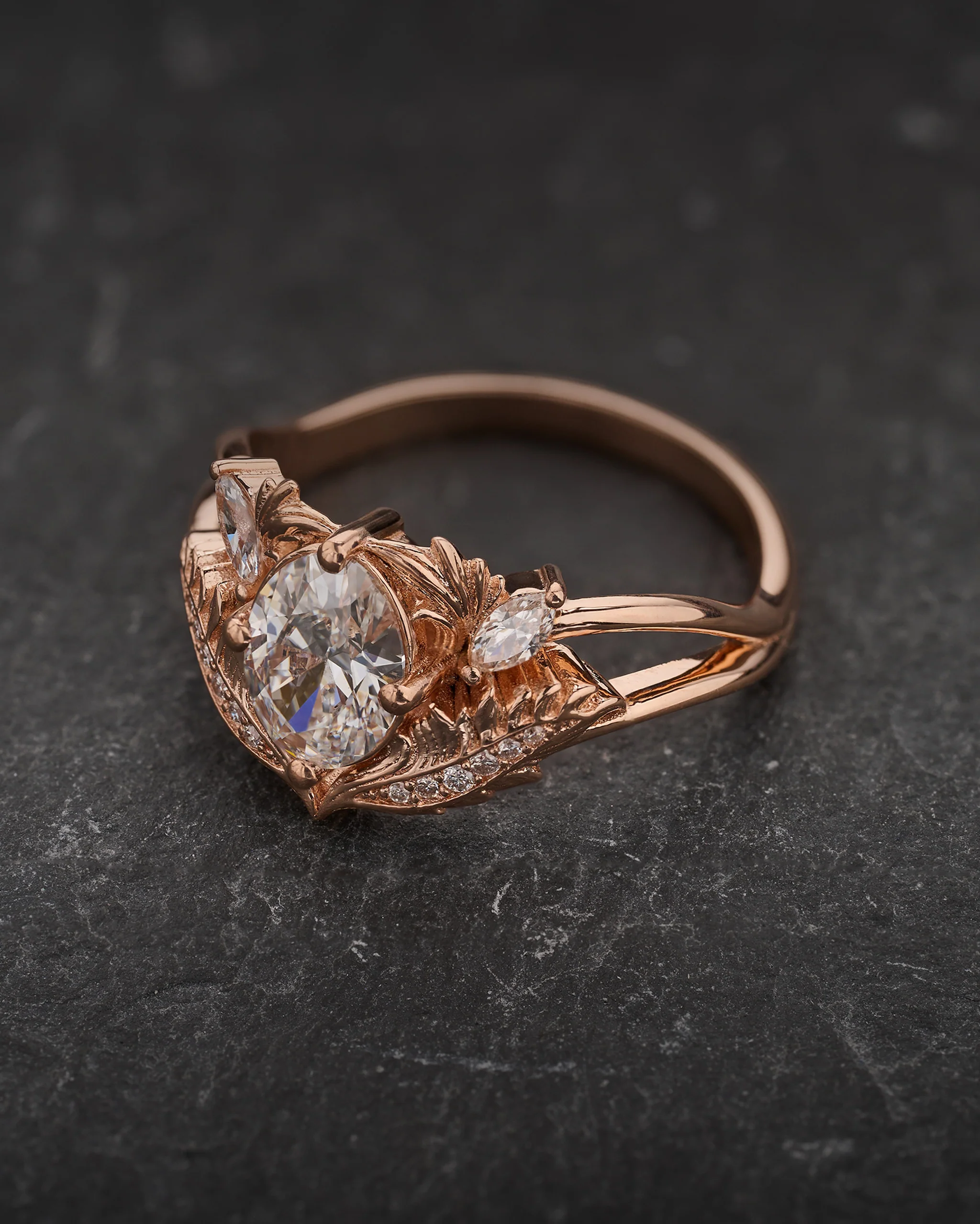 READY TO SHIP Adonis ring with lab-grown diamond, 14K rose gold, AVAILABLE RING SIZES: 6.5 - 9.5 US - Image 3