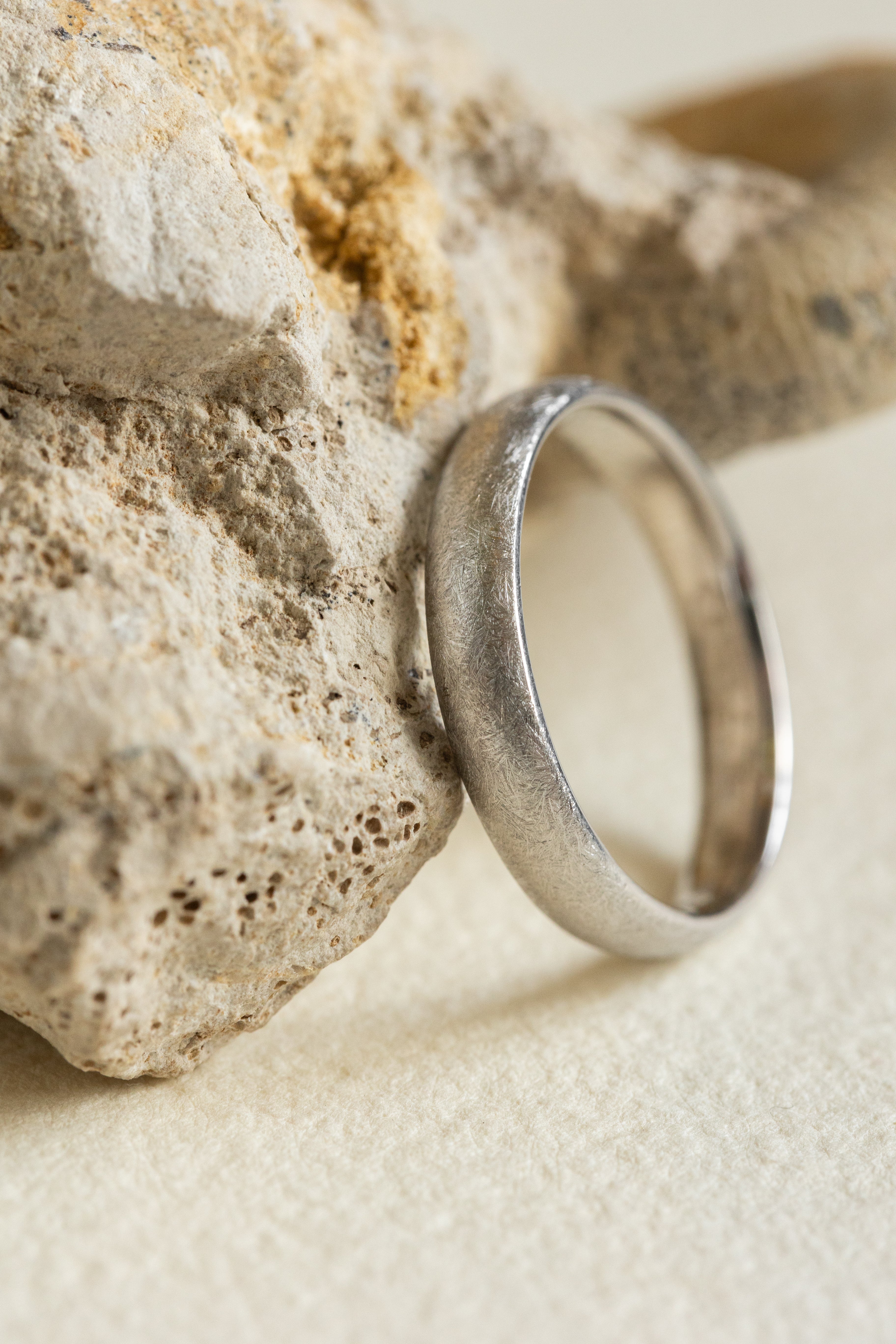 READY TO SHIP White Gold 4mm Wide Band: Matte Finish Ice Wedding Rings, AVAILABLE RING SIZES 9US - Image 3