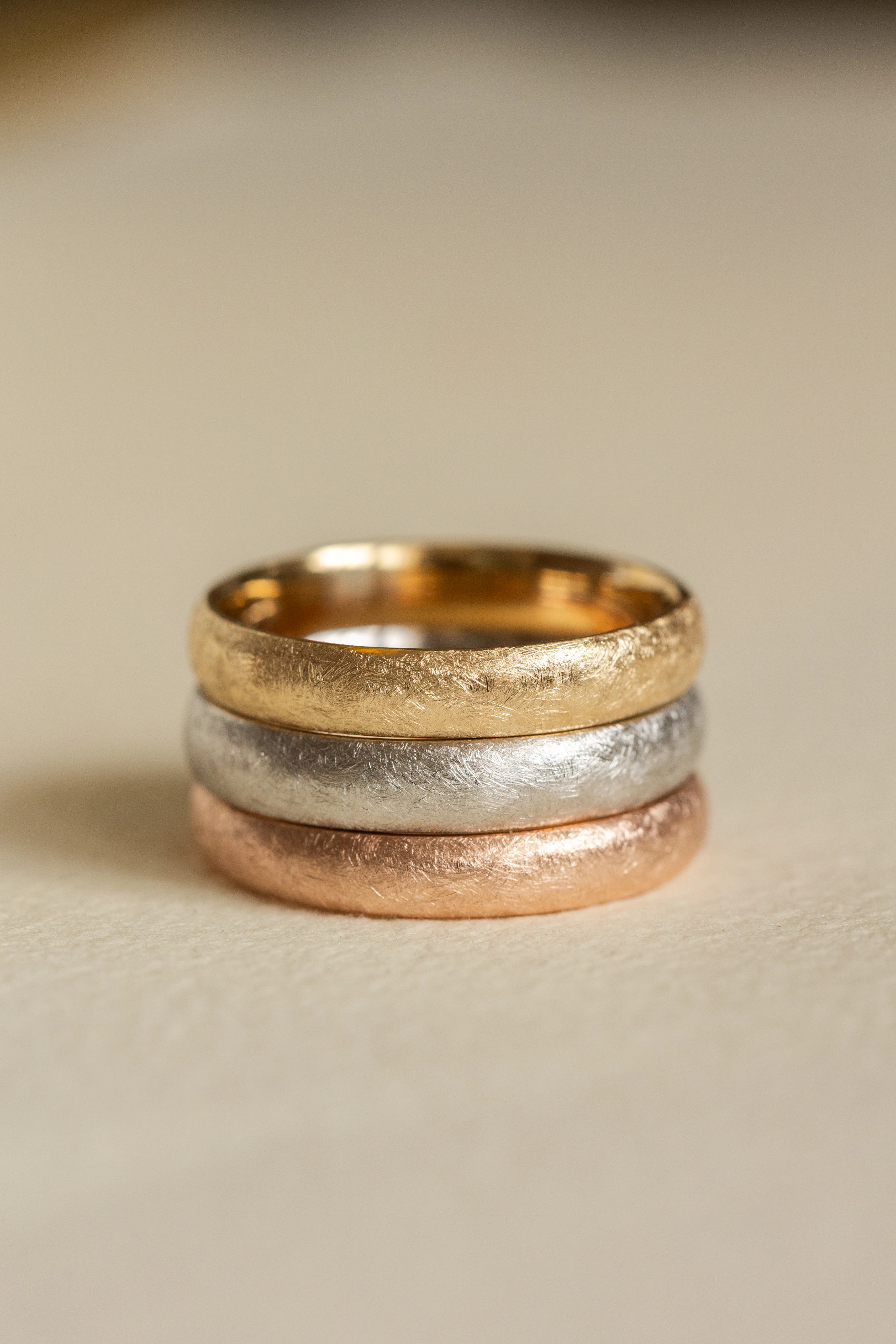 READY TO SHIP White Gold 4mm Wide Band: Matte Finish Ice Wedding Rings, AVAILABLE RING SIZES 9US - Image 5