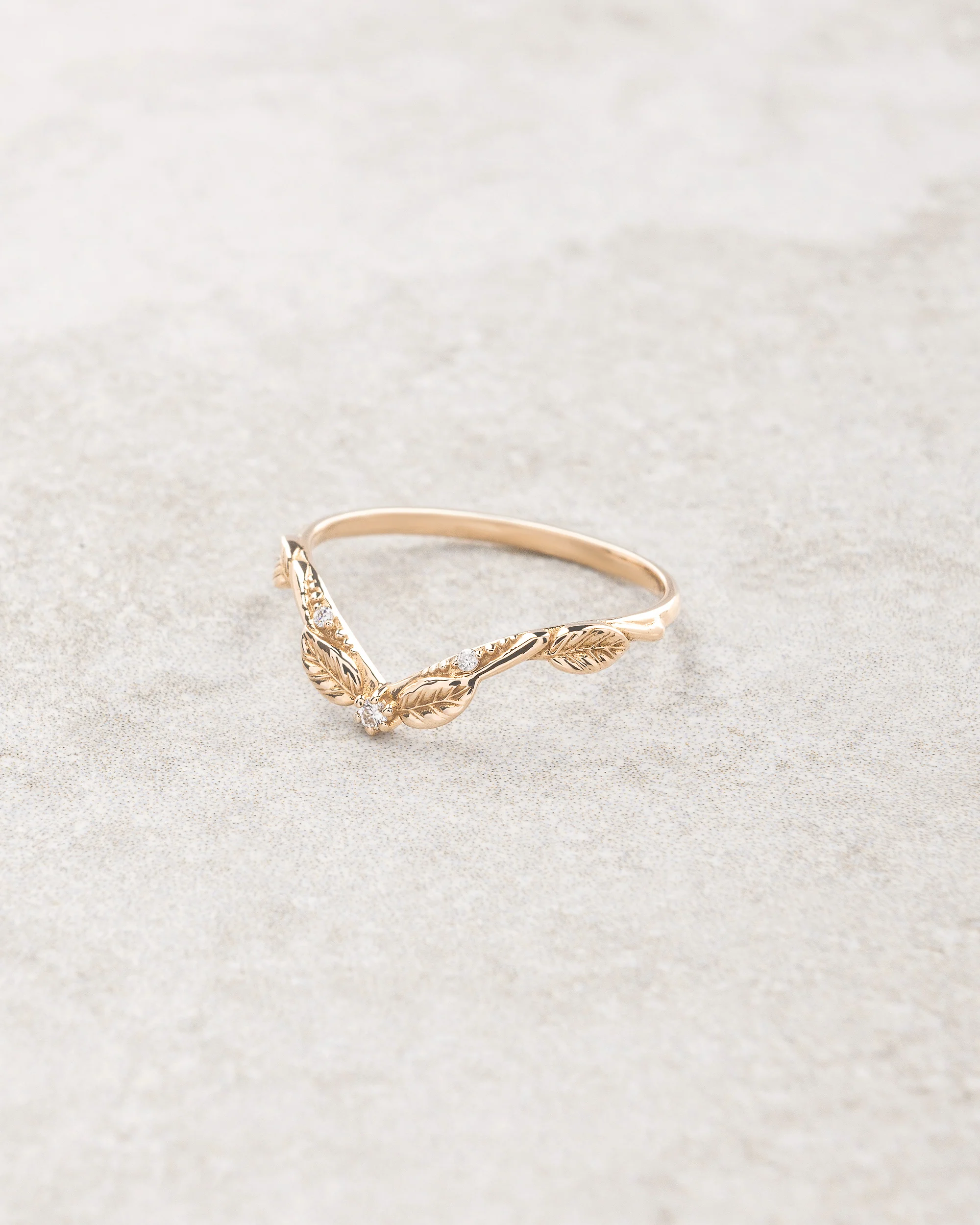 Rose branch inspired bridal ring set with blue topaz and diamonds / Florentina - Image 6