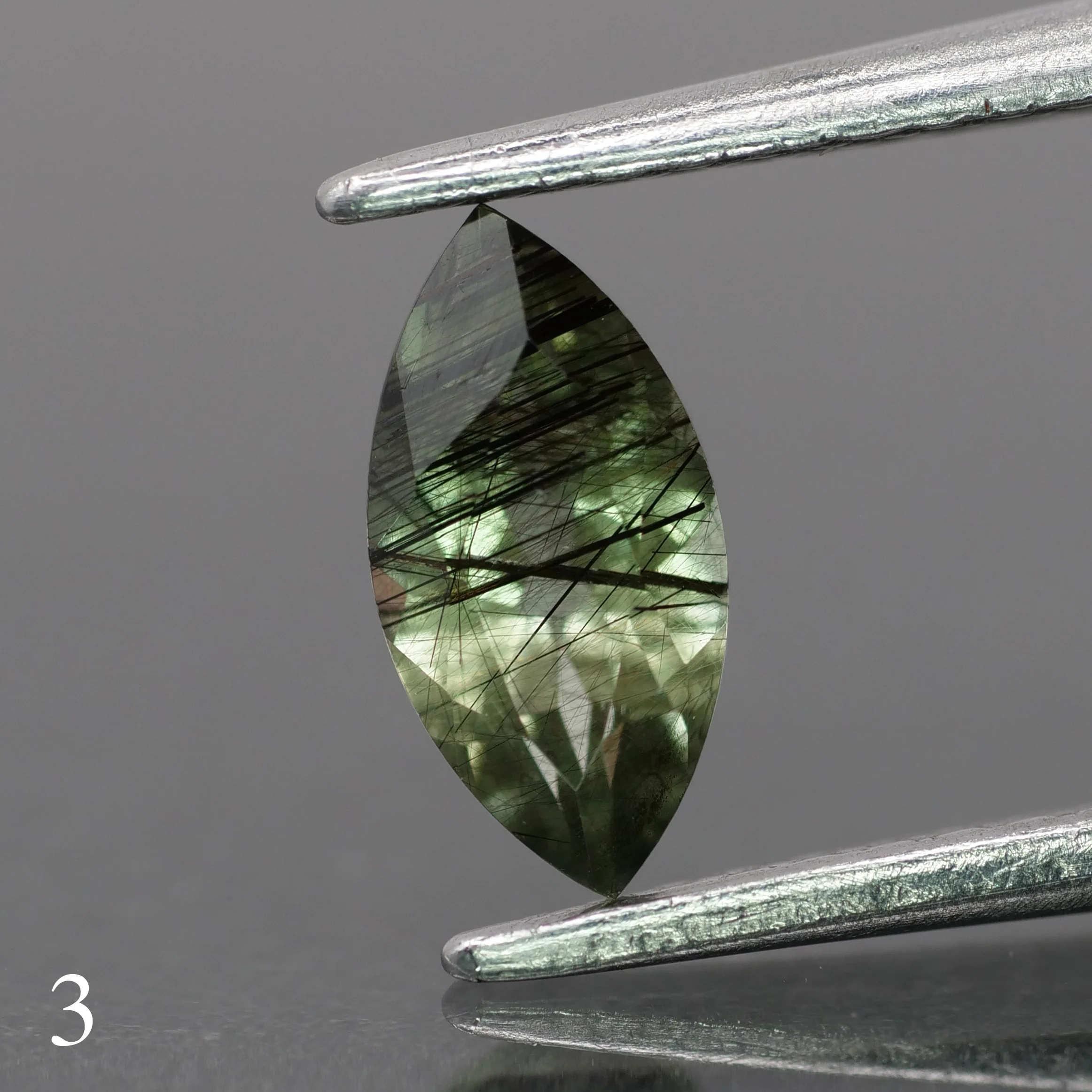 Rutile Peridot | natural, green color, marquise-cut, 8x4mm, 0.5ct - choose yours - Image 4