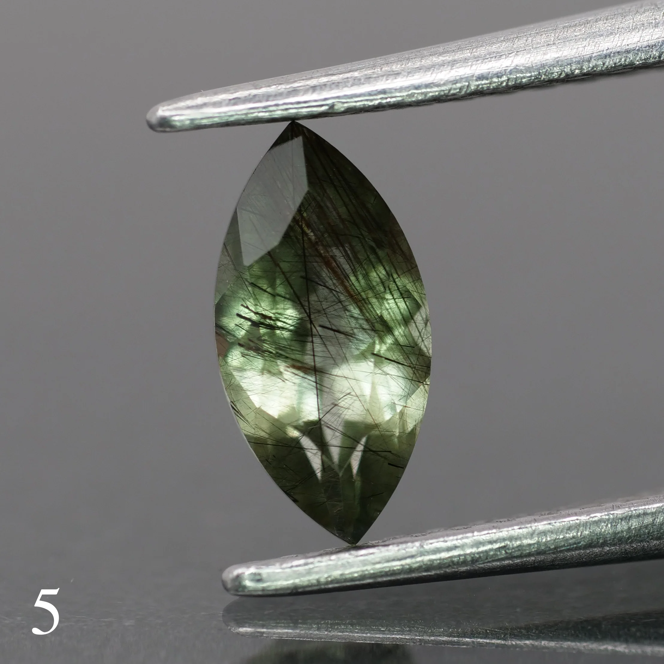 Rutile Peridot | natural, green color, marquise-cut, 8x4mm, 0.5ct - choose yours - Image 6