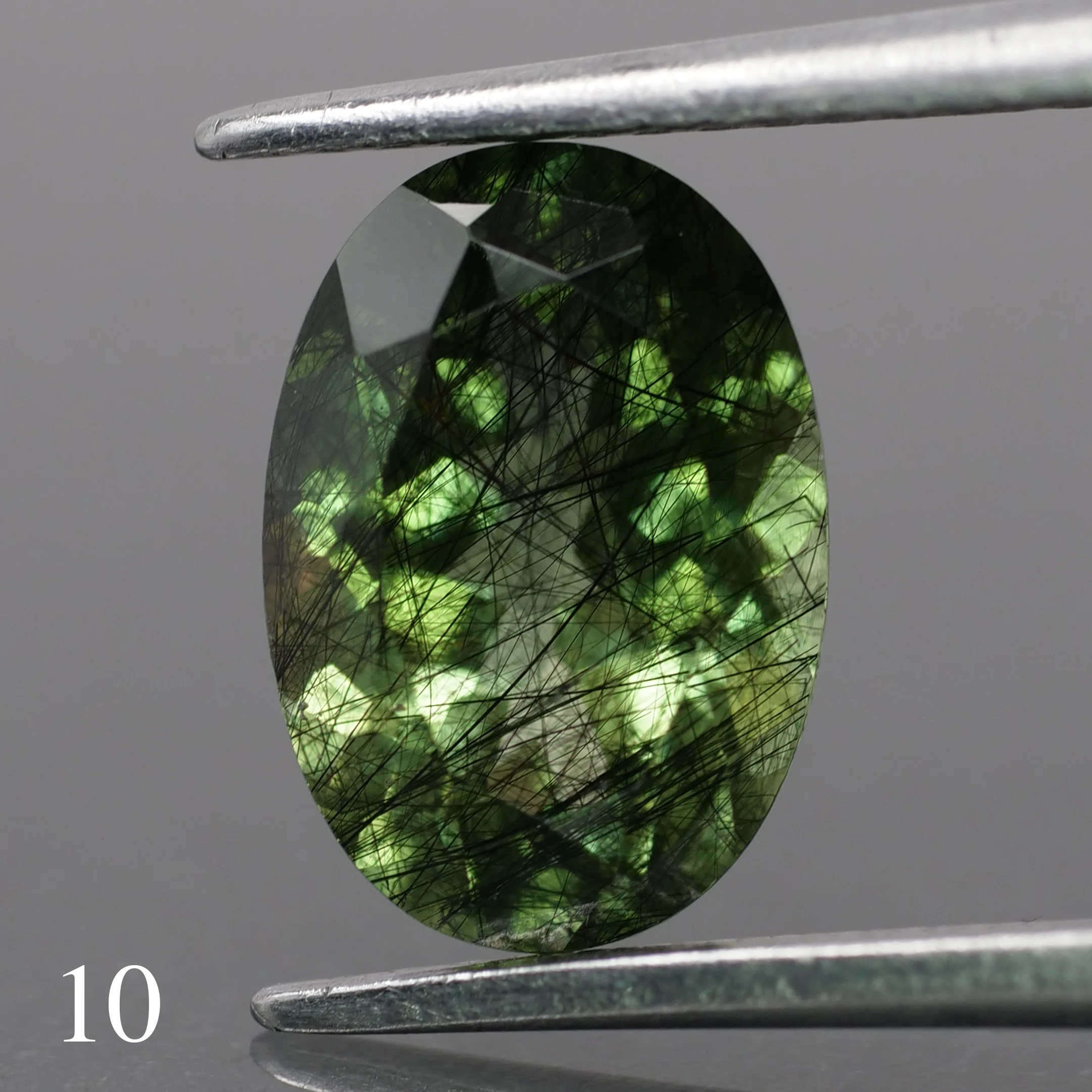 Rutile Peridot | natural, green color, oval-cut, 10x7mm, 2ct - choose yours - Image 11
