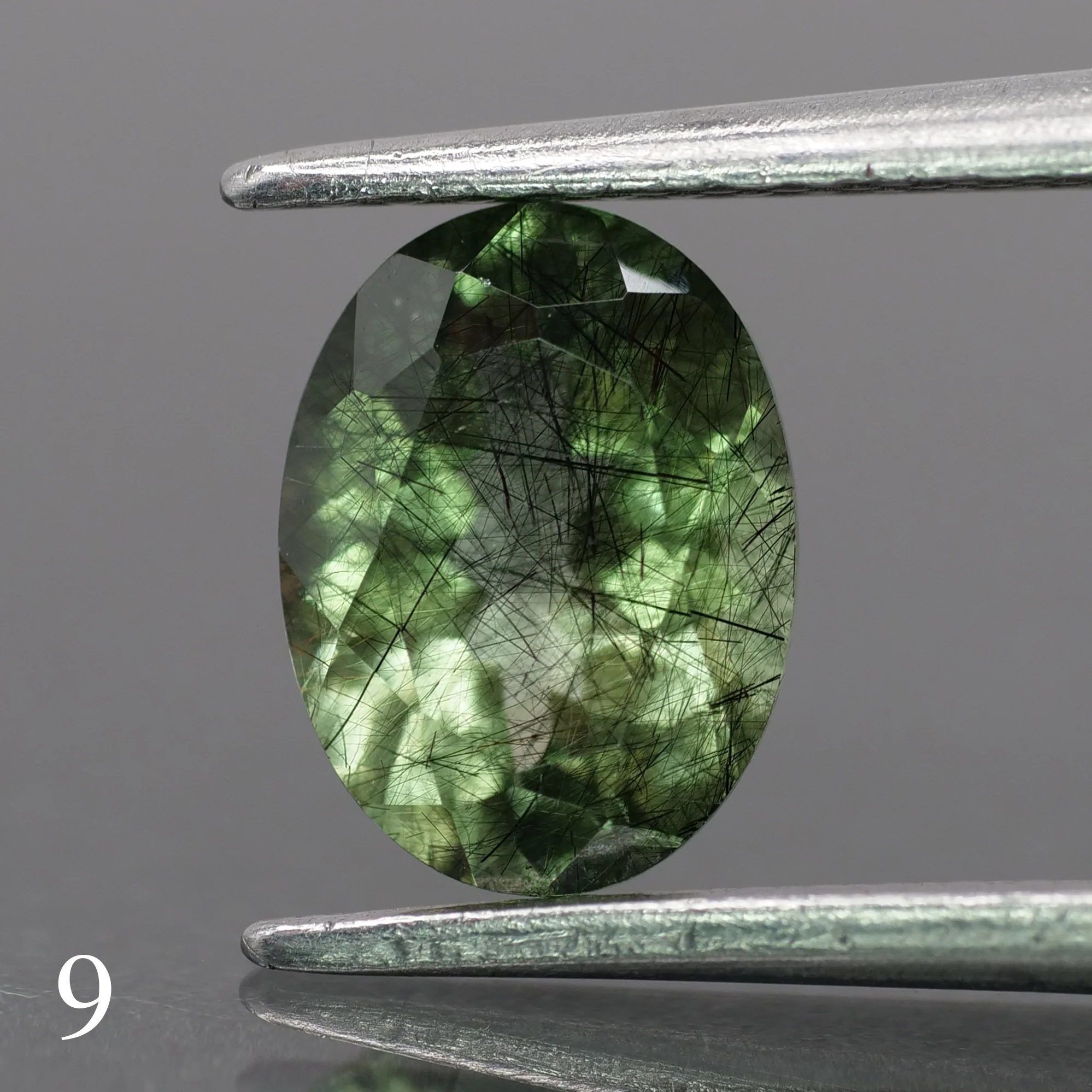 Rutile Peridot | natural, green color, oval-cut, 8x6mm, 1.2ct - choose yours - Image 10