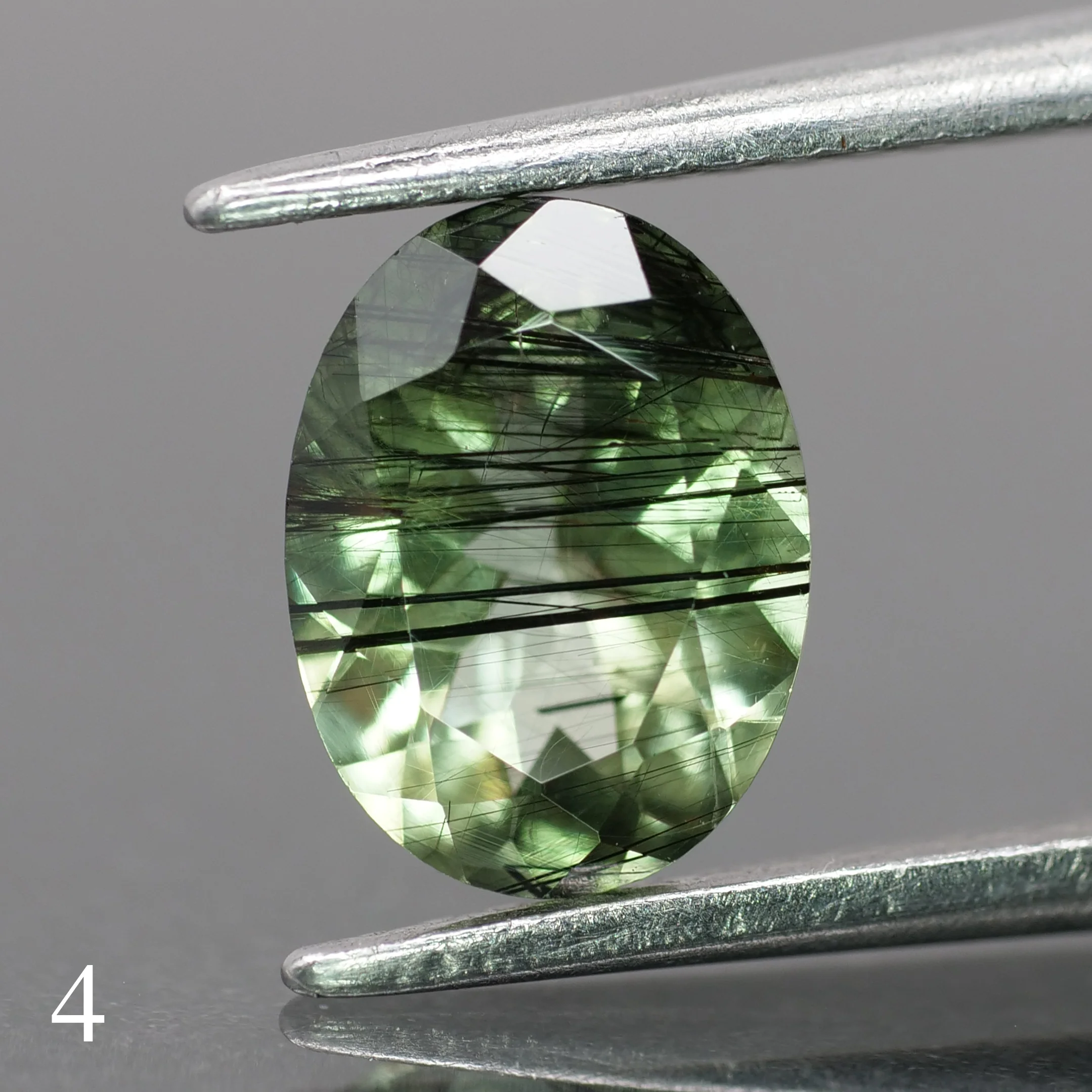 Rutile Peridot | natural, green color, oval-cut, 8x6mm, 1.2ct - choose yours - Image 5