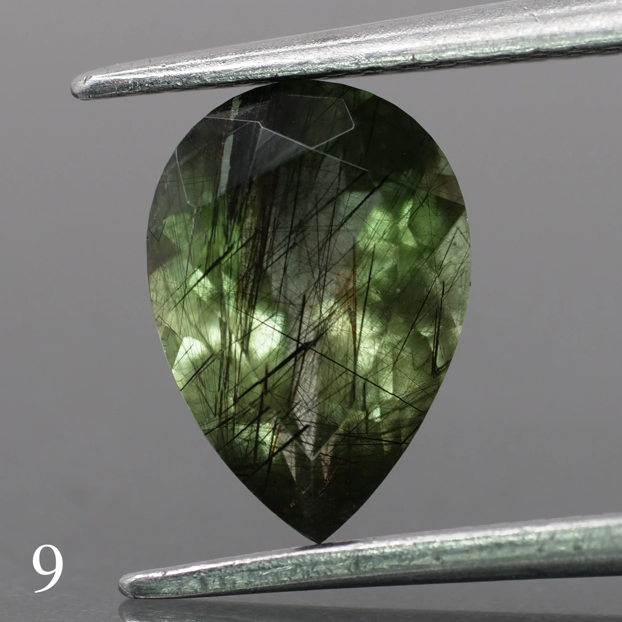 Rutile Peridot | natural, green color, pear-cut, 10x7mm, 1.7ct - choose yours - Image 10