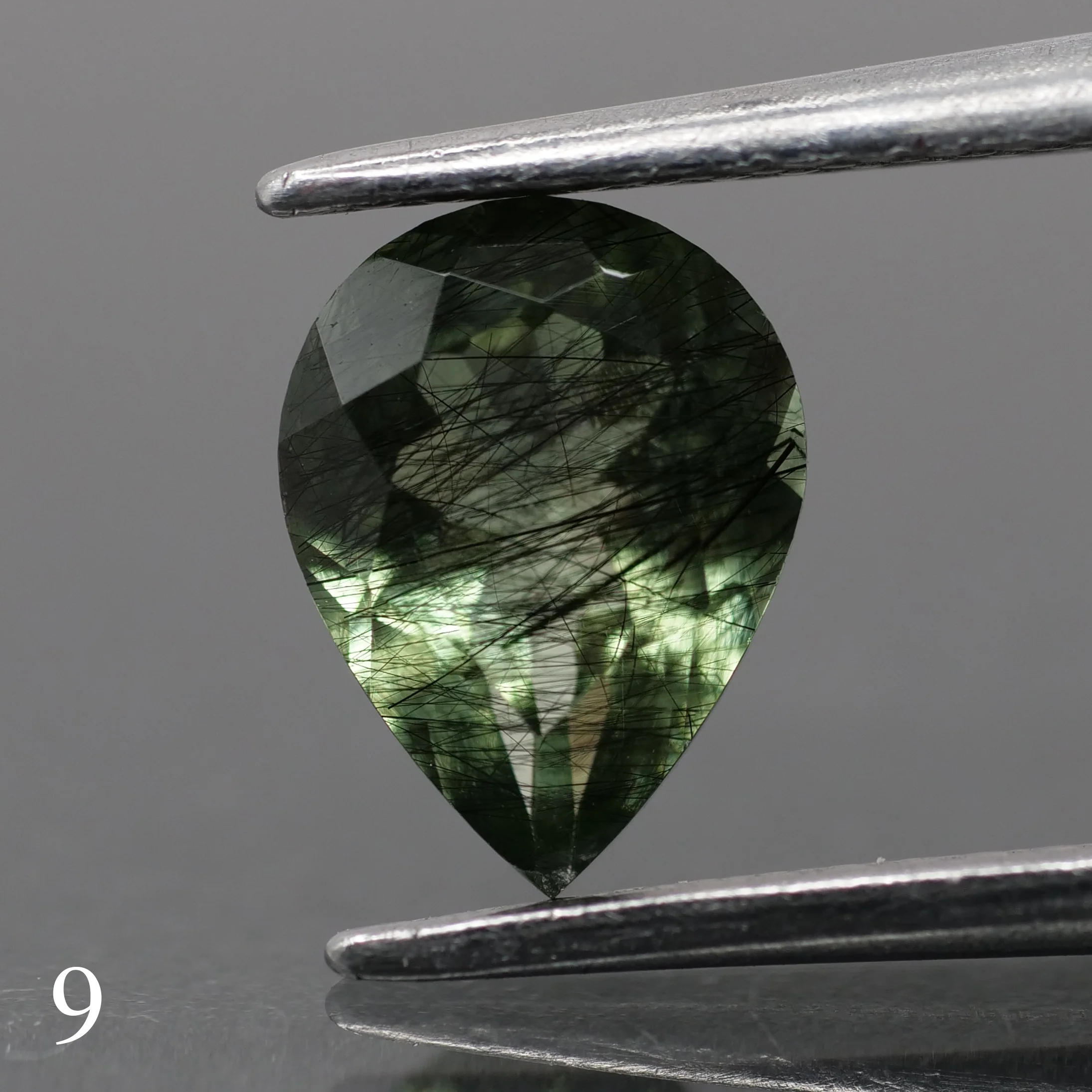 Rutile Peridot | natural, green color, pear-cut, 8x6mm, 1ct - choose yours - Image 9