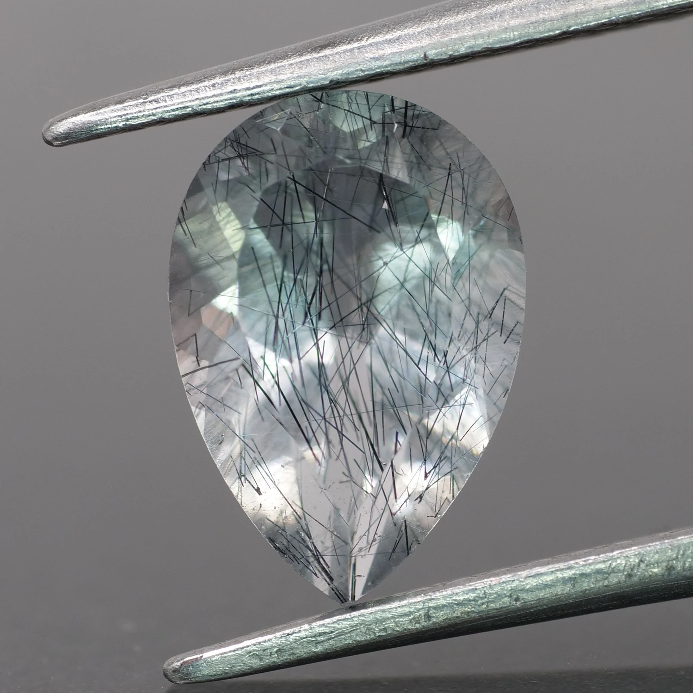 Rutile quartz | pear-cut, 10x7mm, *1.6ct - choose yours