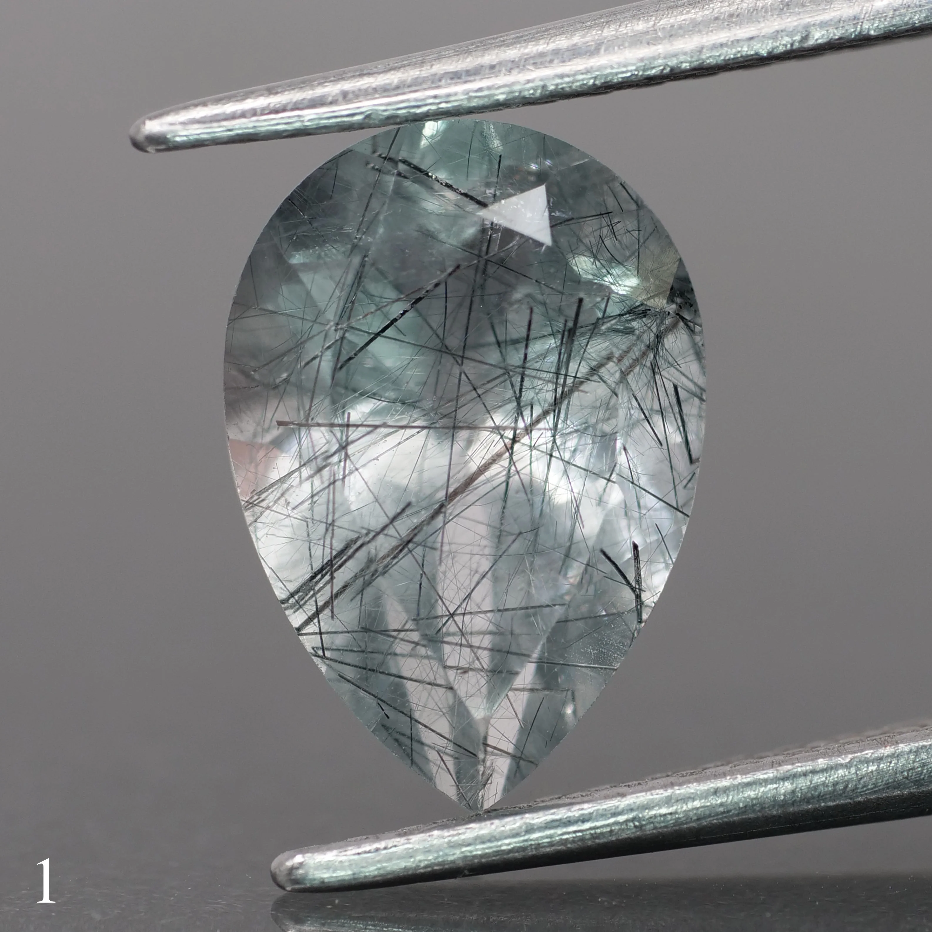 Rutile quartz | pear-cut, 10x7mm, *1.6ct - choose yours - Image 2