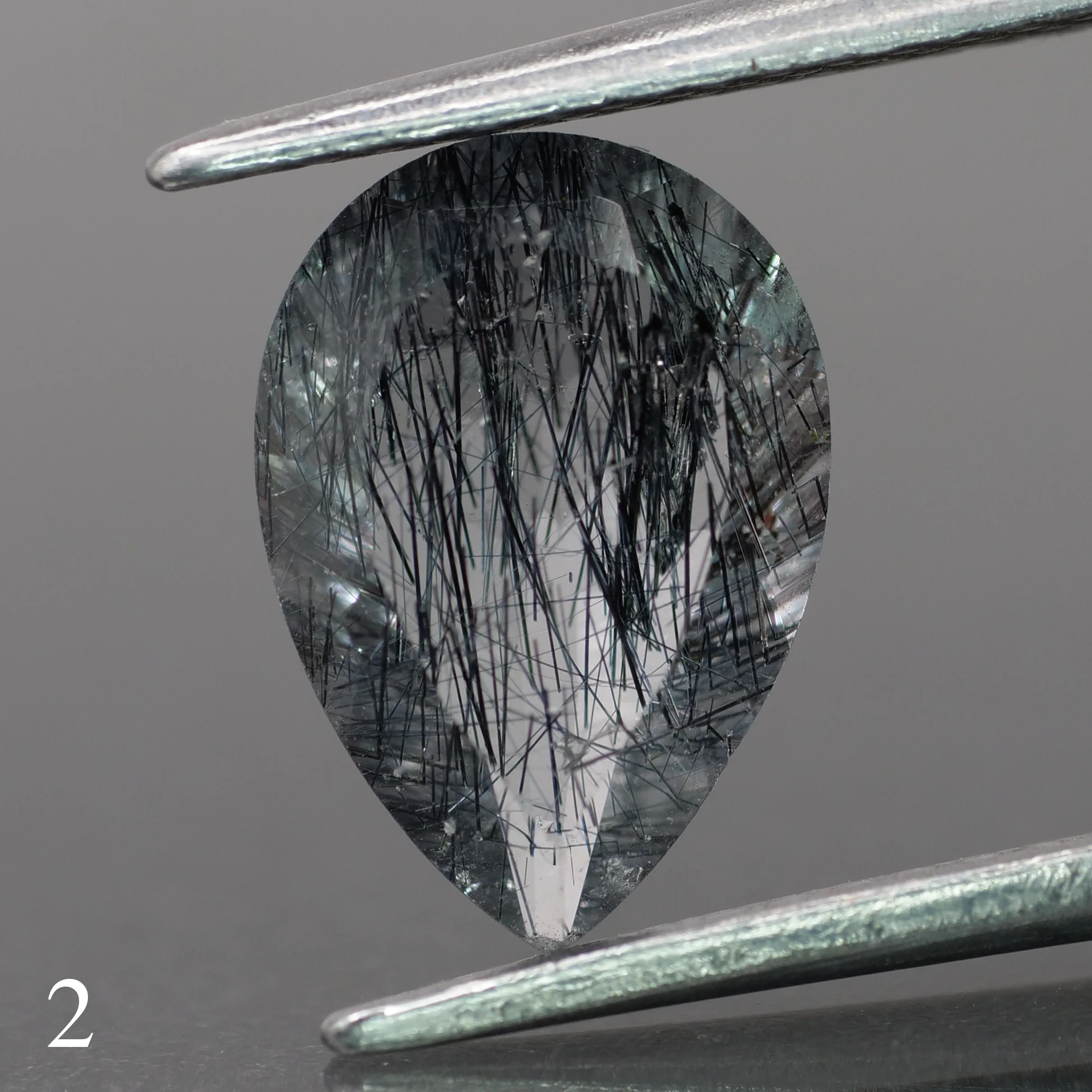 Rutile quartz | pear-cut, 10x7mm, *1.6ct - choose yours - Image 3
