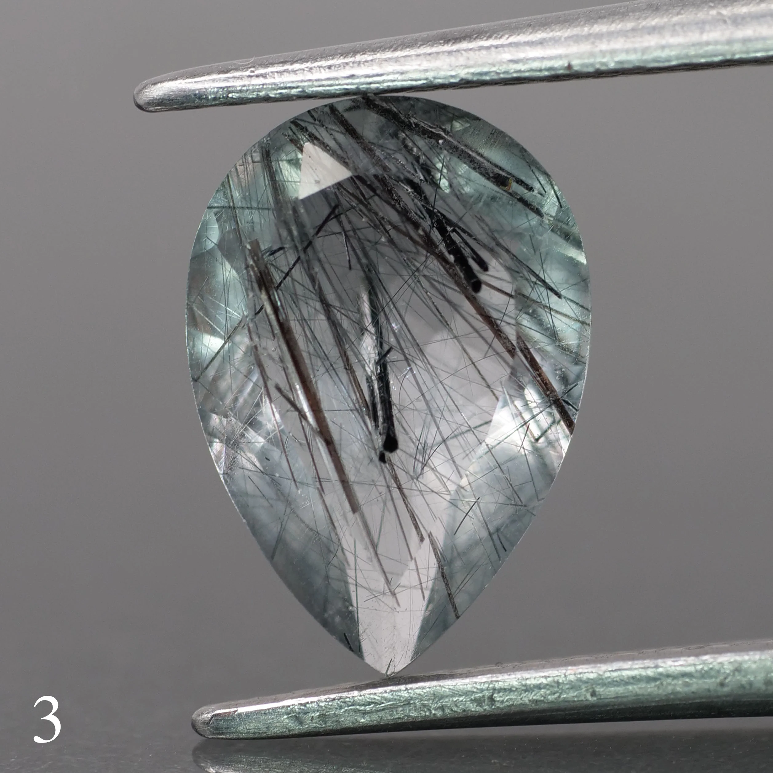 Rutile quartz | pear-cut, 10x7mm, *1.6ct - choose yours - Image 4