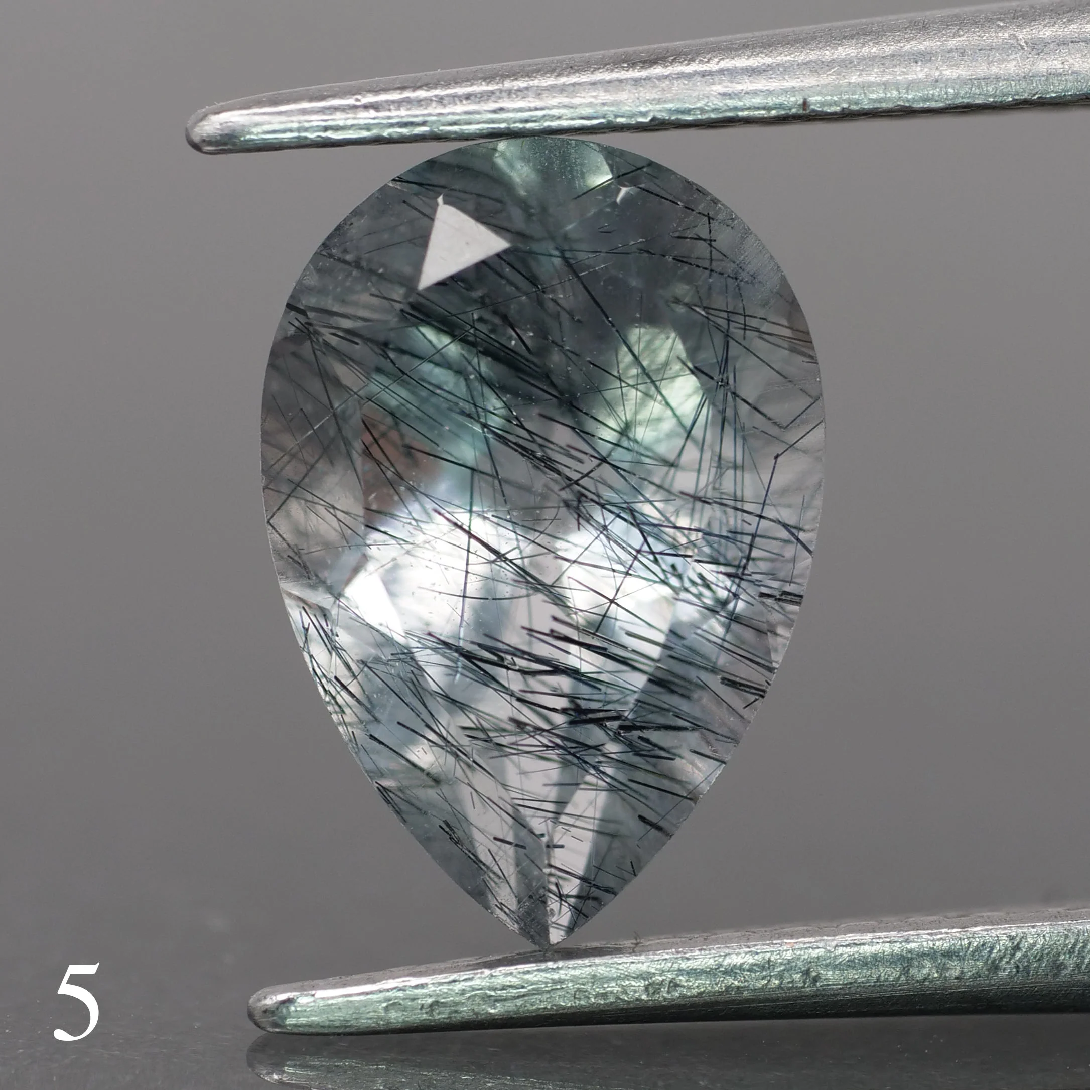 Rutile quartz | pear-cut, 10x7mm, *1.6ct - choose yours - Image 6