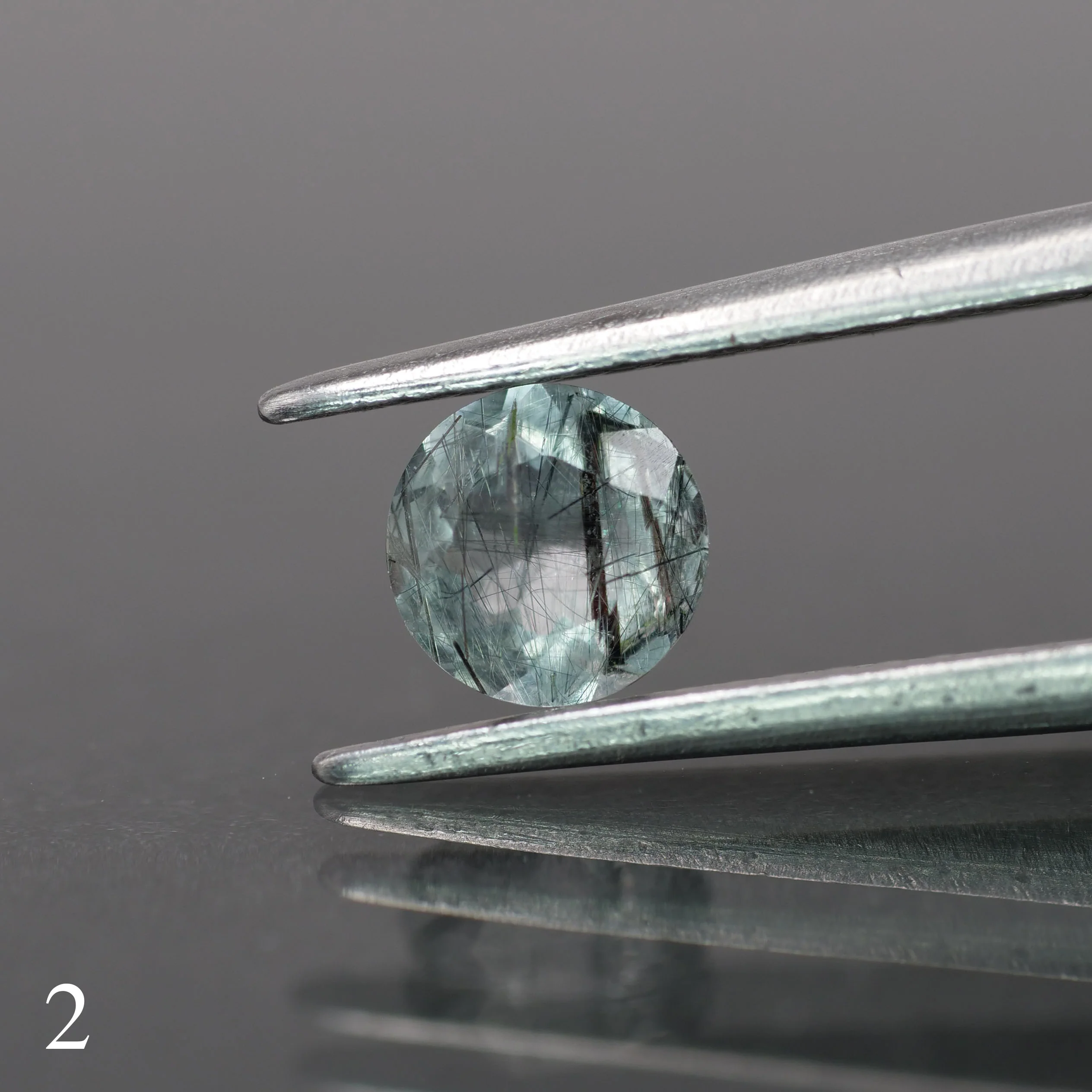 Rutile quartz | round-cut, 5mm, 0.5ct - choose yours - Image 3