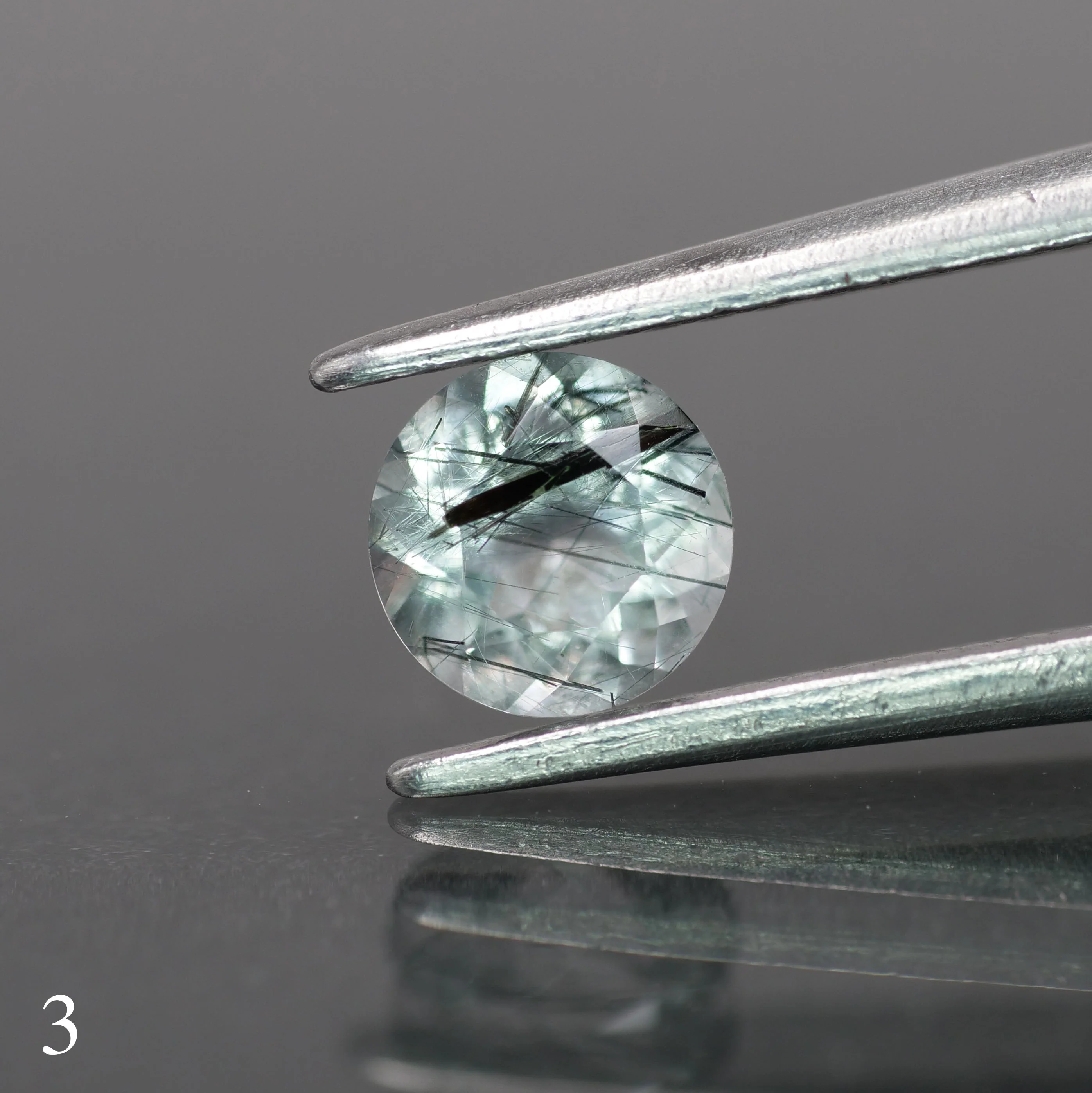 Rutile quartz | round-cut, 5mm, 0.5ct - choose yours - Image 4