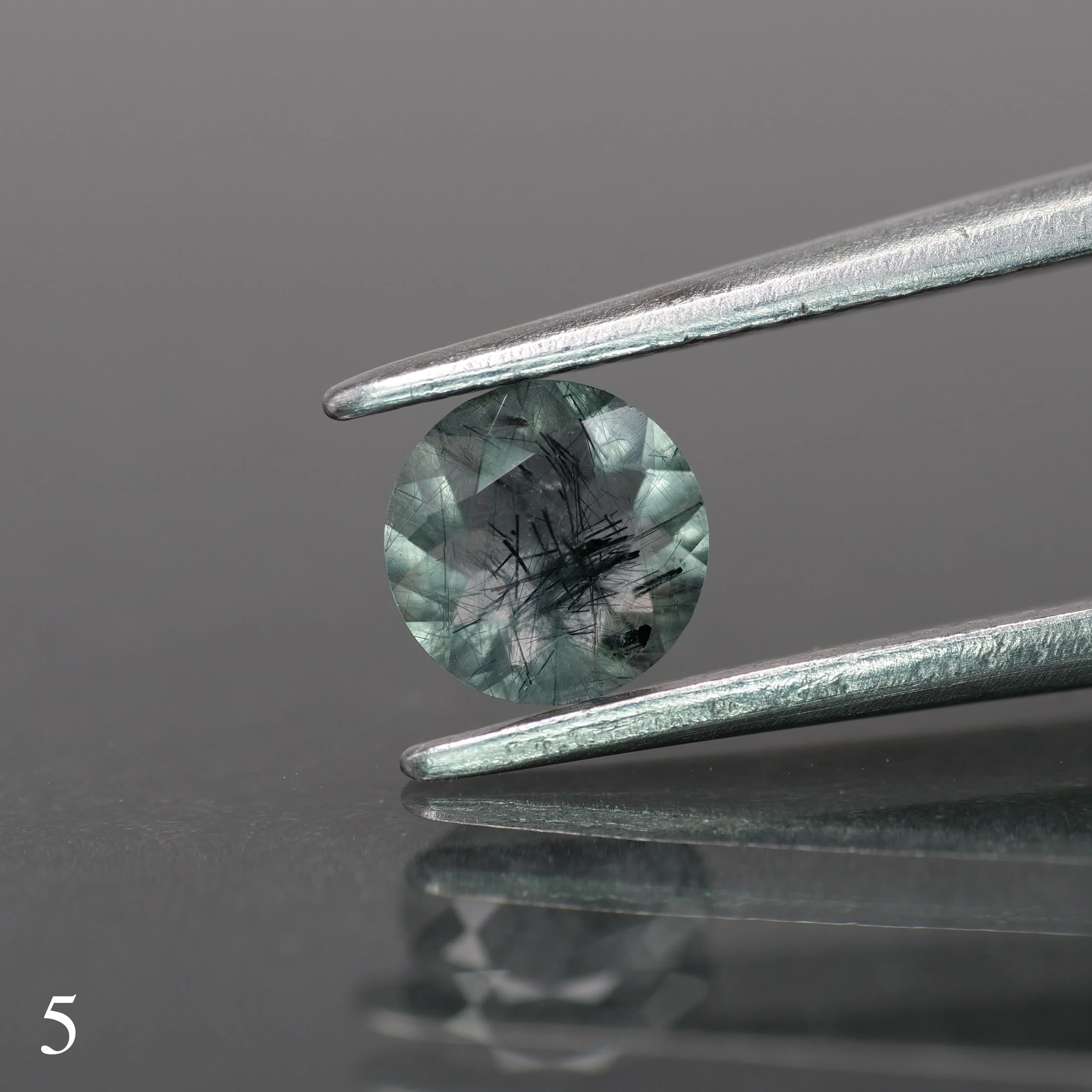 Rutile quartz | round-cut, 5mm, 0.5ct - choose yours - Image 6