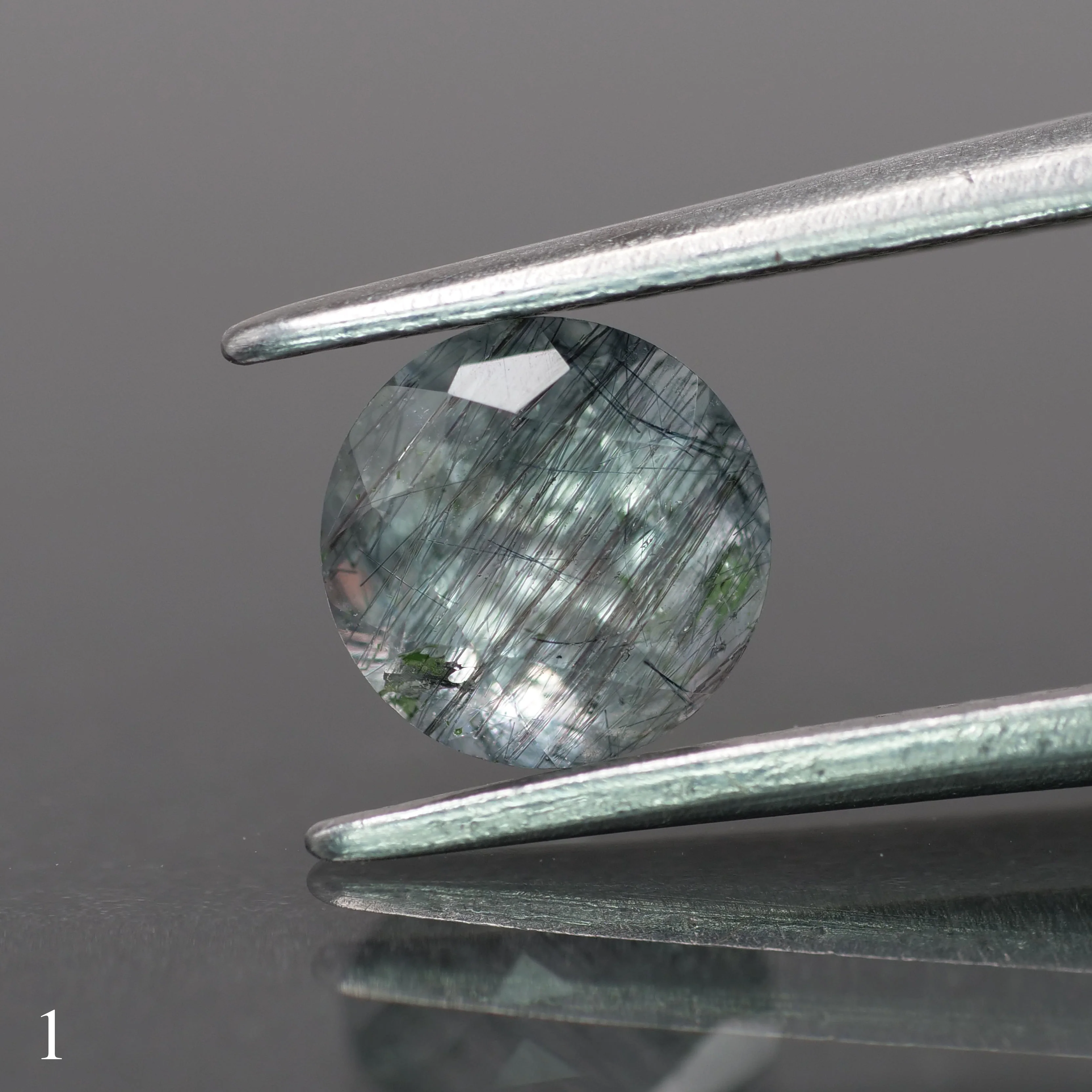 Rutile quartz | round-cut, 6mm, 0.7ct - choose yours - Image 2