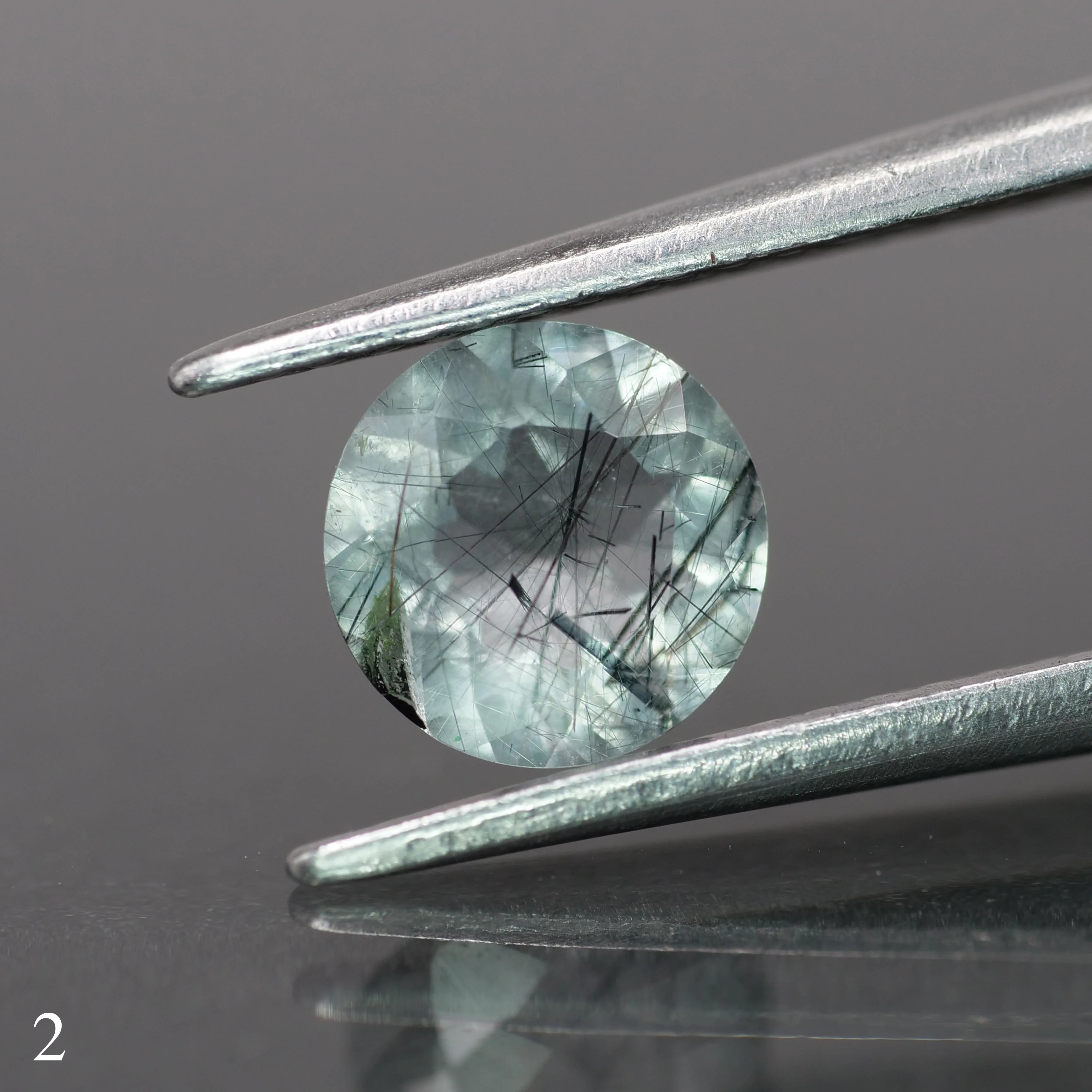 Rutile quartz | round-cut, 6mm, 0.7ct - choose yours - Image 3
