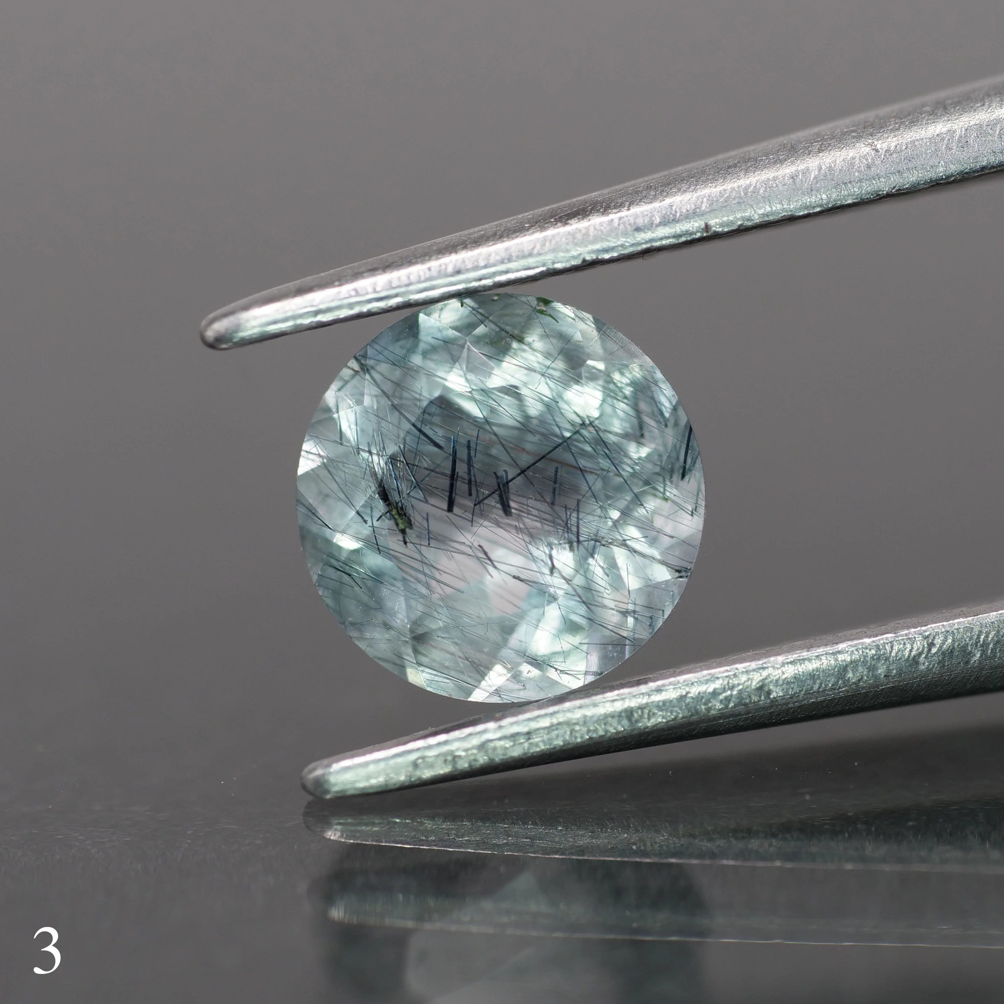 Rutile quartz | round-cut, 6mm, 0.7ct - choose yours - Image 4