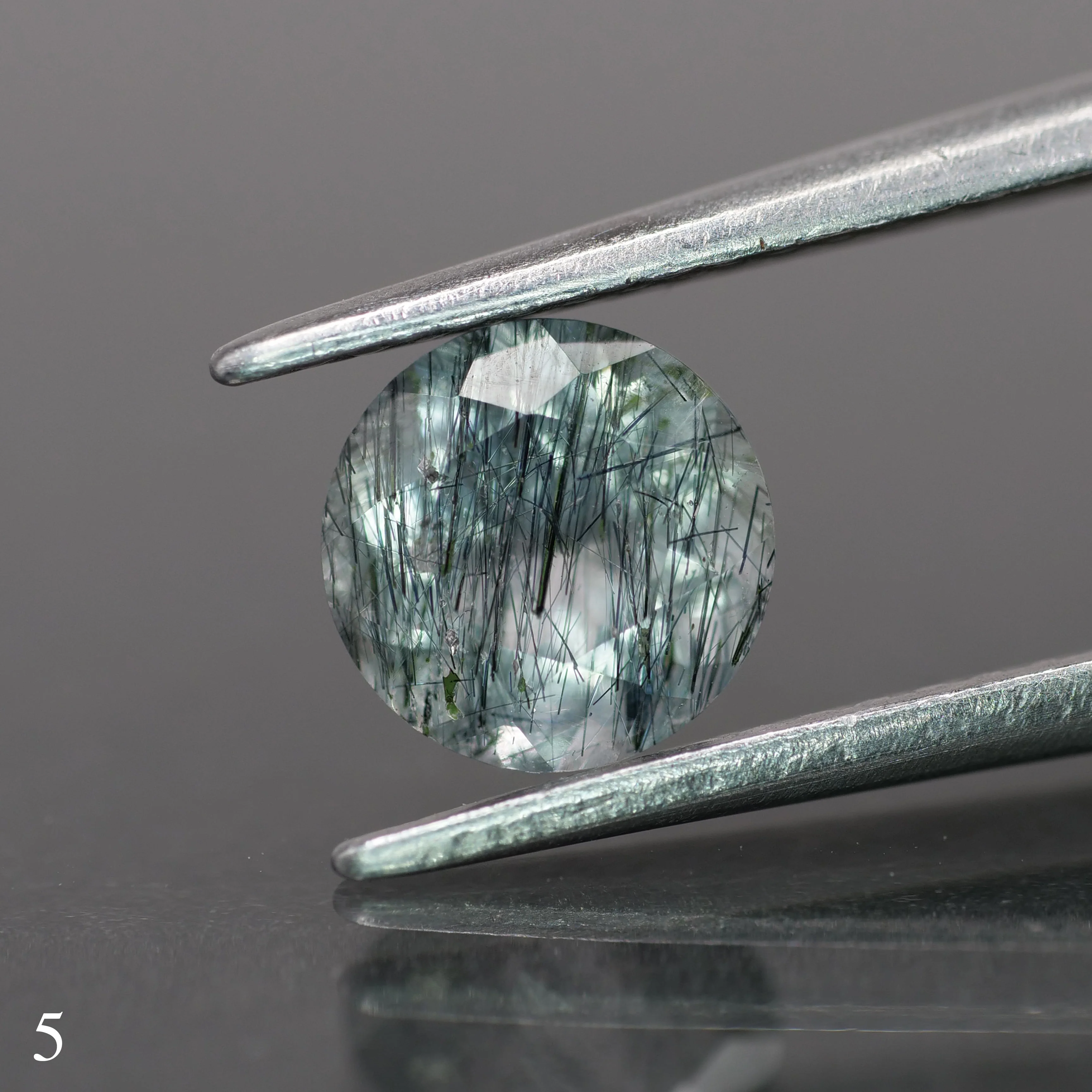 Rutile quartz | round-cut, 6mm, 0.7ct - choose yours - Image 6