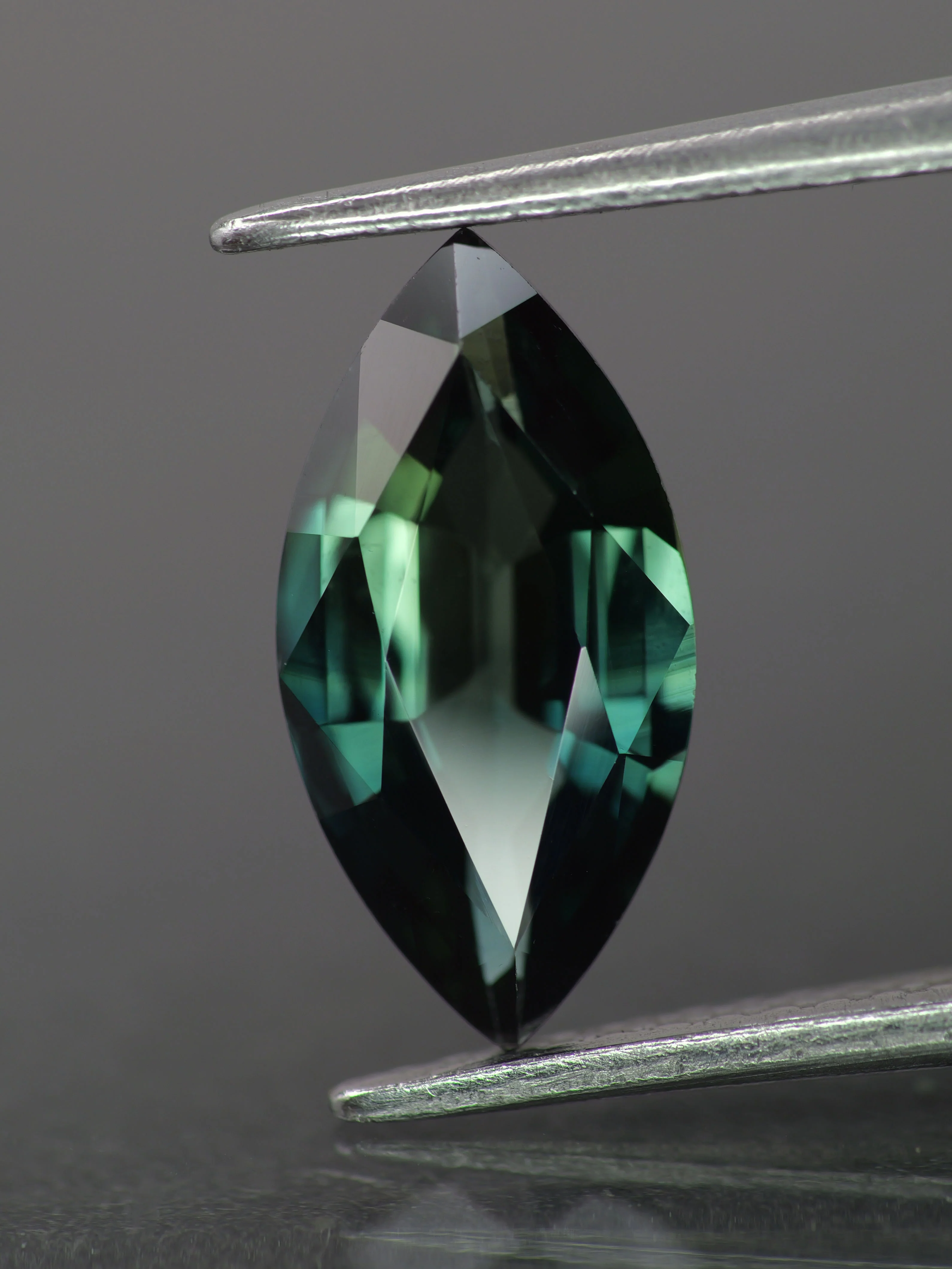 Sapphire | natural, teal color/color changing, marquise-cut, 12x6mm, 1.9ct