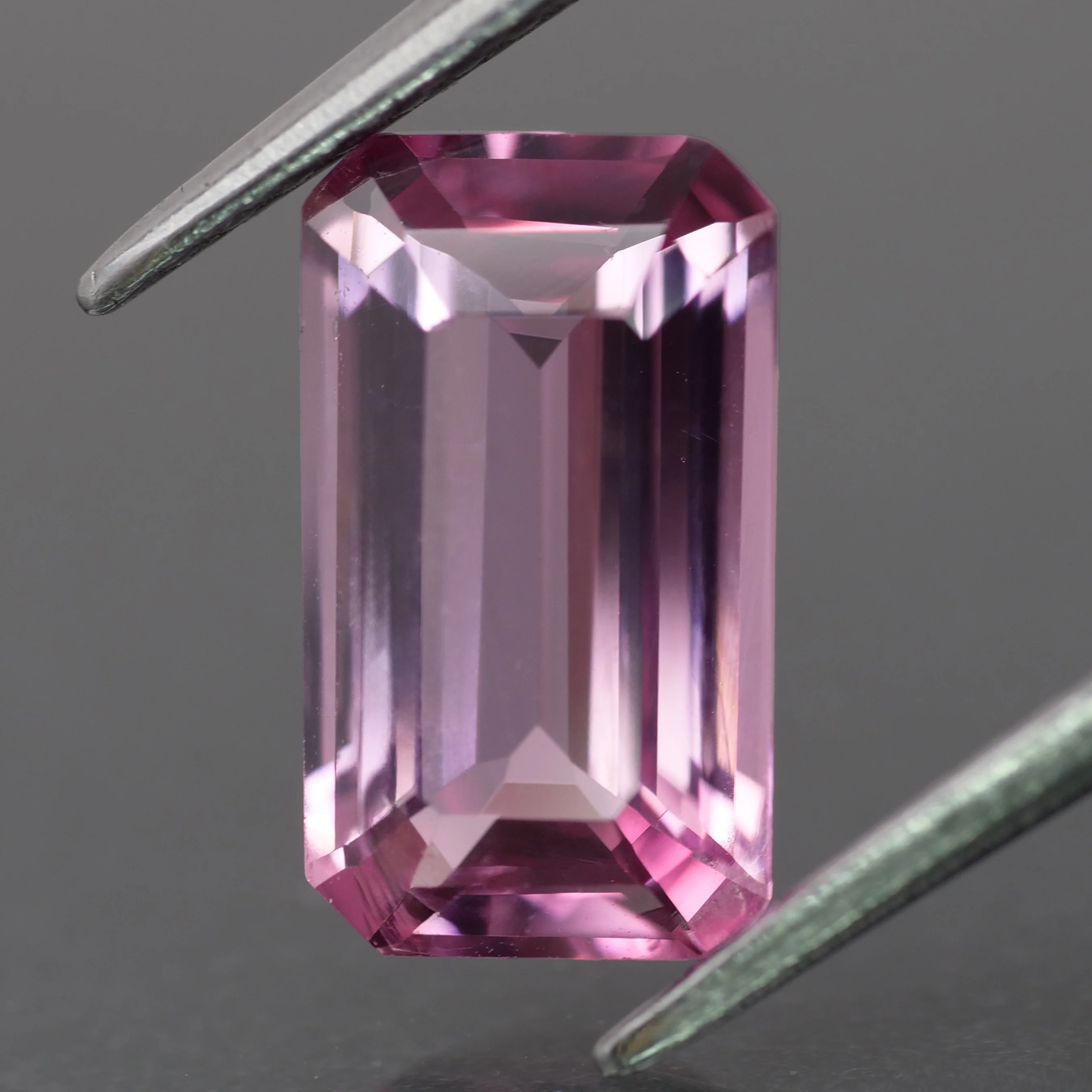 Spinel | natural, pink color, emerald-cut, *10x5.5mm, *1.7ct
