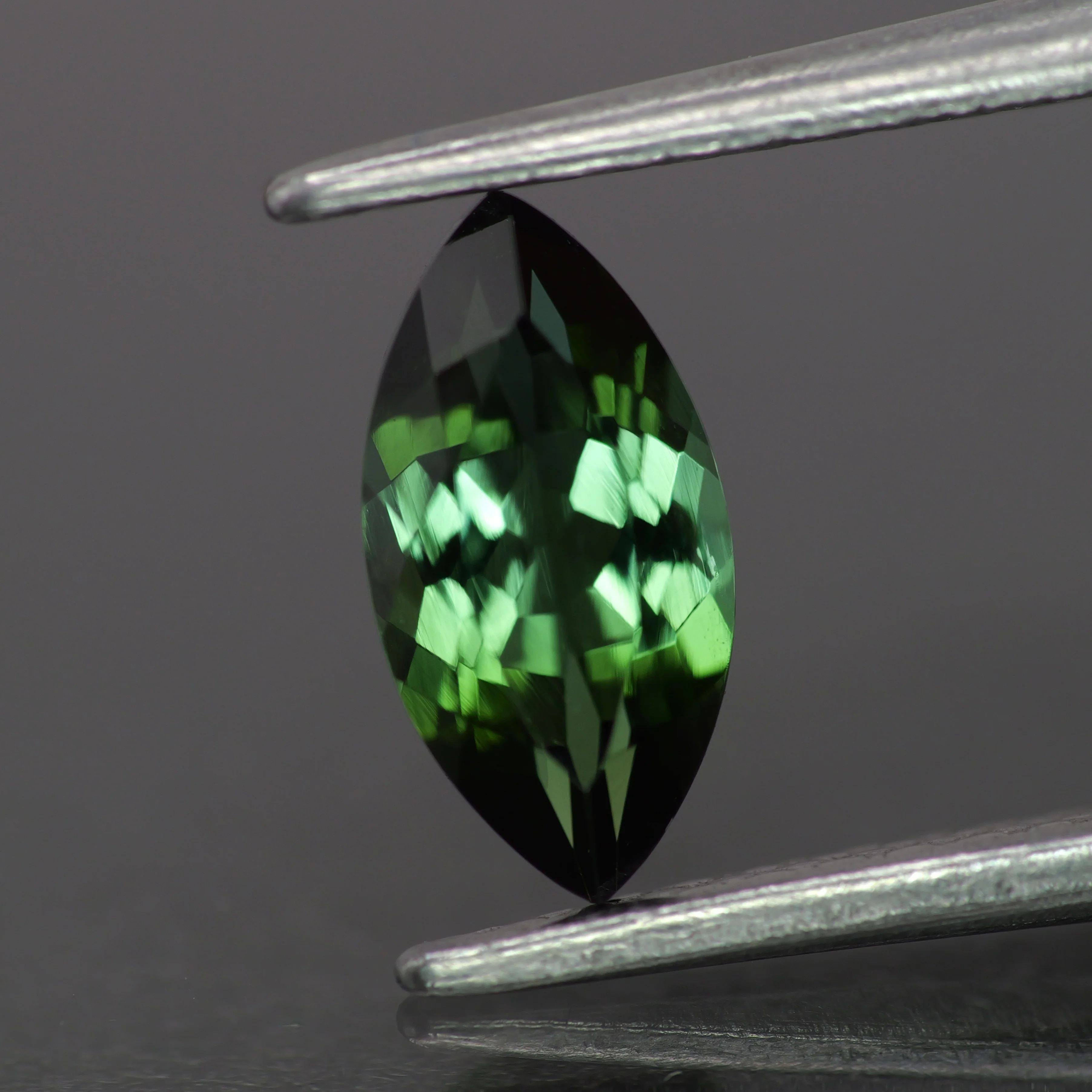 Tourmaline | natural, green color, marquise-cut, 8x4mm, 0.65ct